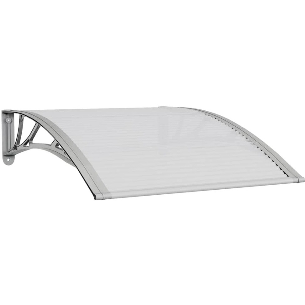 vidaXL Door Canopy Gray and Transparent 39.4&quotx31.5" Polycarbonate