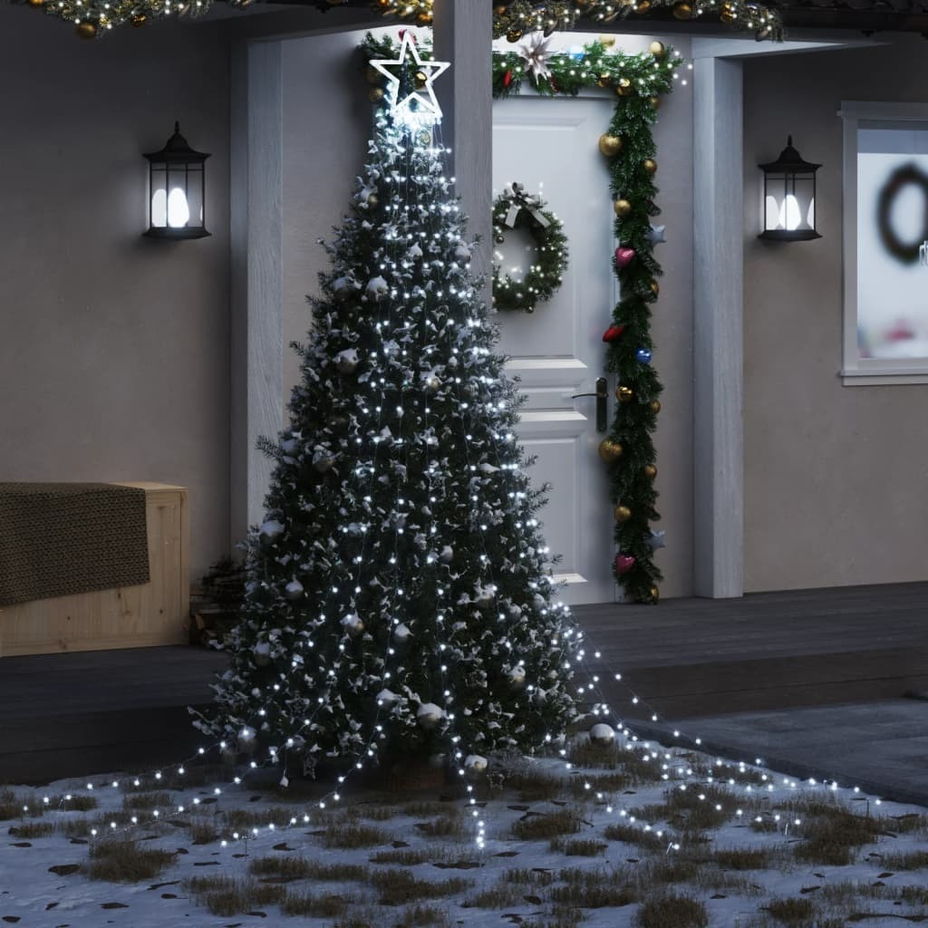 vidaXL Christmas Tree Light 320 LEDs Cold White 147.6"