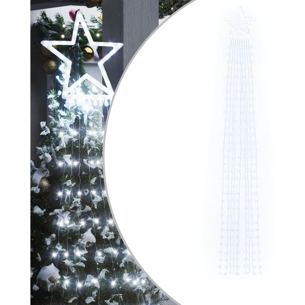 vidaXL Christmas Tree Light 320 LEDs Cold White 147.6"