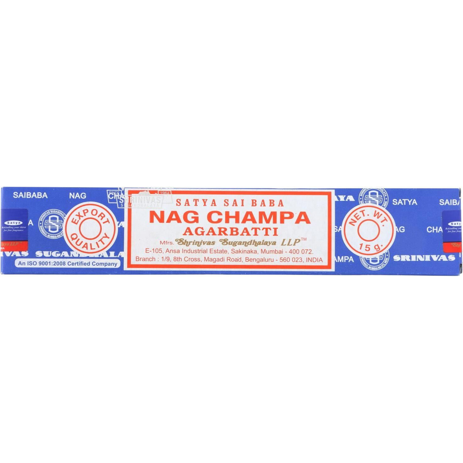Sai Baba Nag champa Agarbatti Incense - 15 g - case Of 12(D0102H5W1M6)