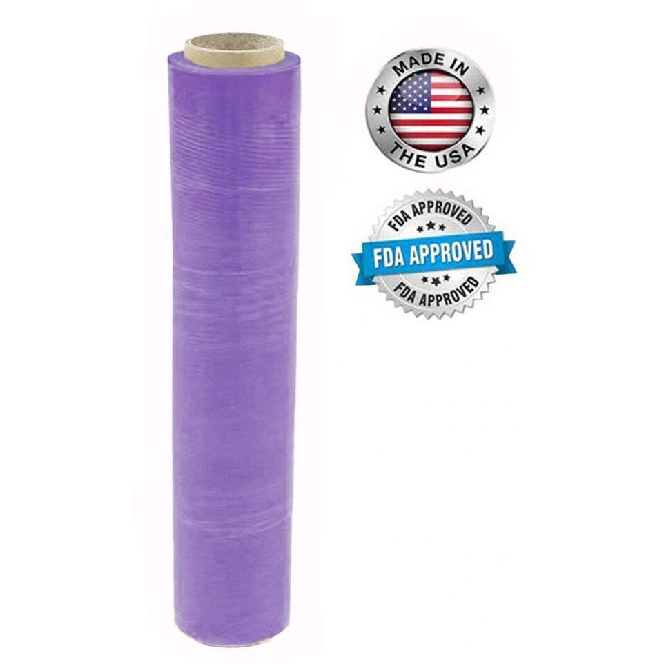 4 Rolls of Blown Hand Stretch Film 18 x 1500 Red Hand Stretch Wrap 80 gauge Tear Resistant Residue Free Film for Moving Shipping Wrapping Industrial grade Pallet Shrink Wrap Film(D0102HIZBJ7)