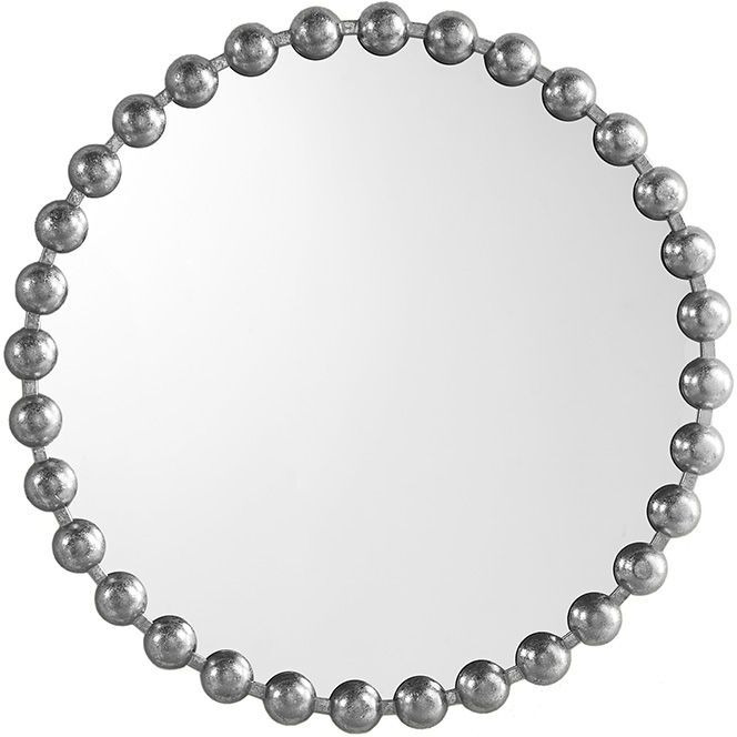 Marlowe Beaded Round Wall Mirror 27D(D0102HR7Y6J)