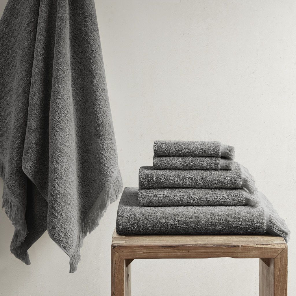 Nova cotton Dobby Slub 6 Piece Towel Set(D0102HR7KXJ)