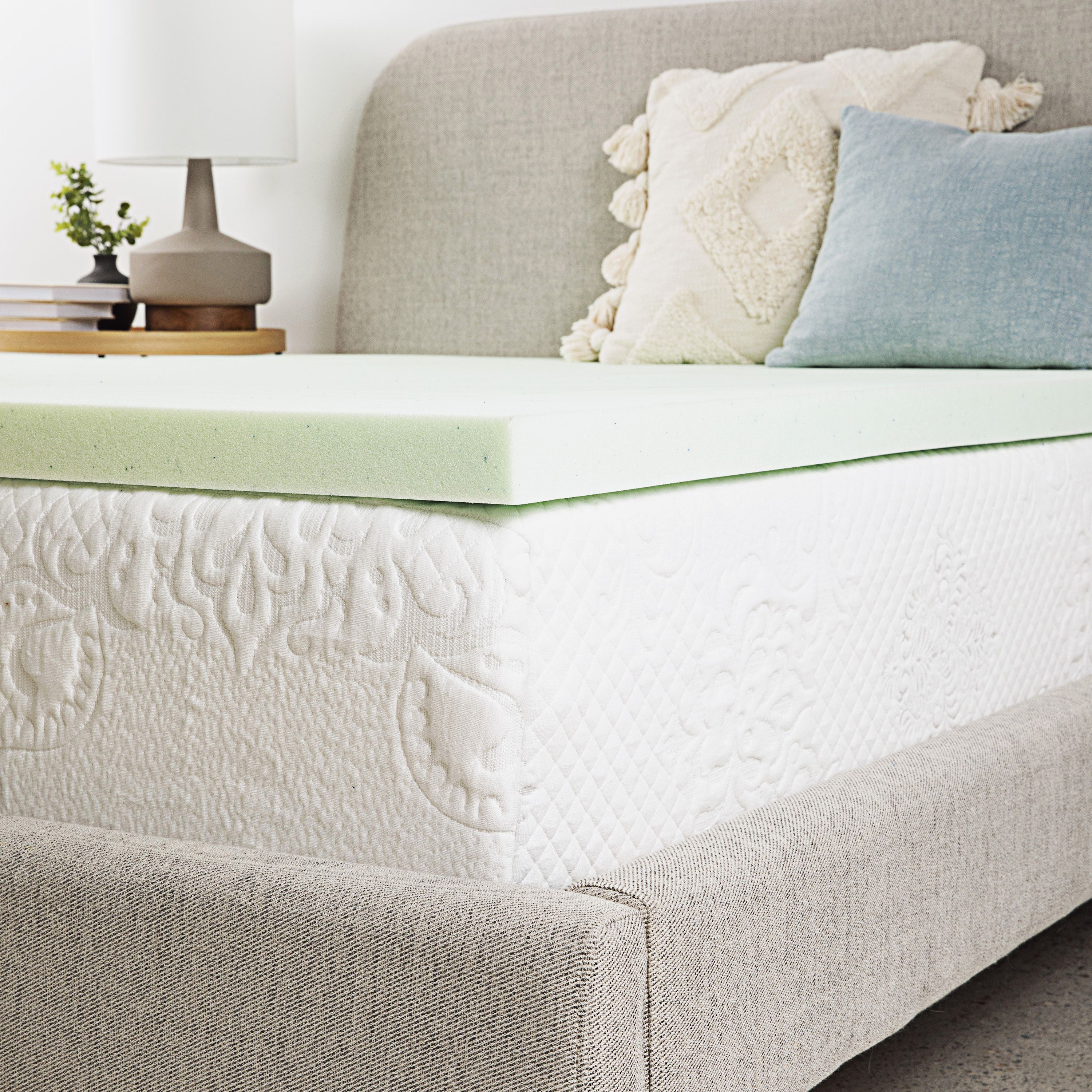 Realcozy Made In America 2 in Twin XL Size Mattress Topper(D0102H5TN4J)