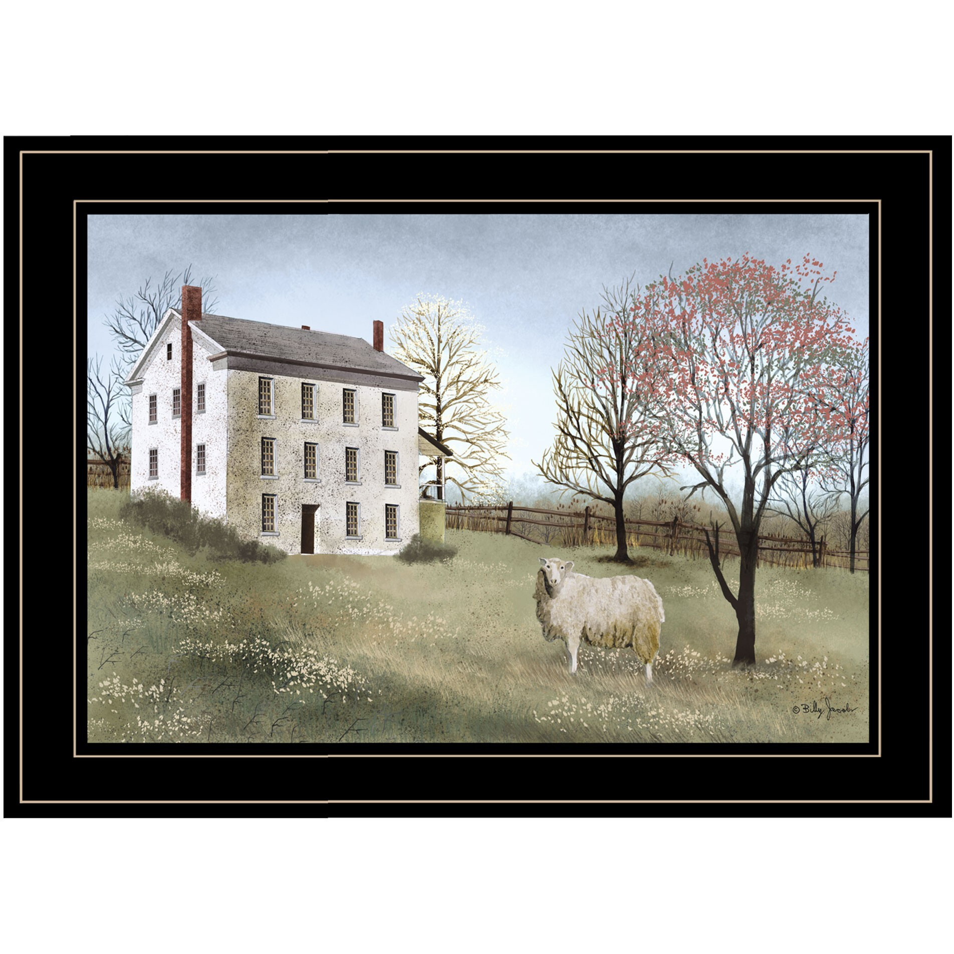 Spring At White House Farm 2 Black Framed Print Wall Art