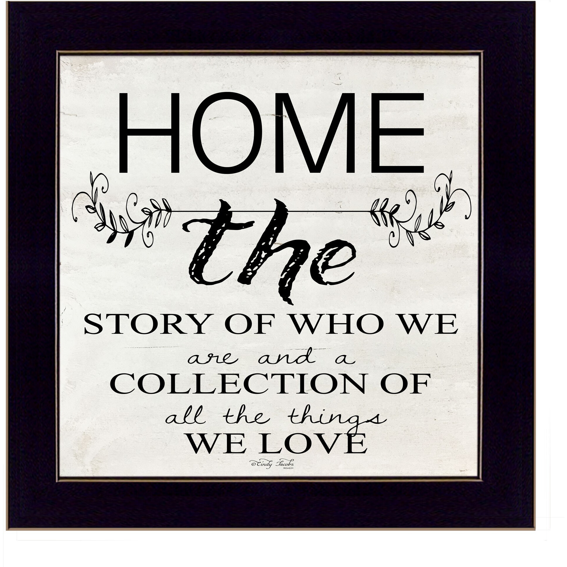 Home - The Story Of Who We Are Black Framed Print Wall Art