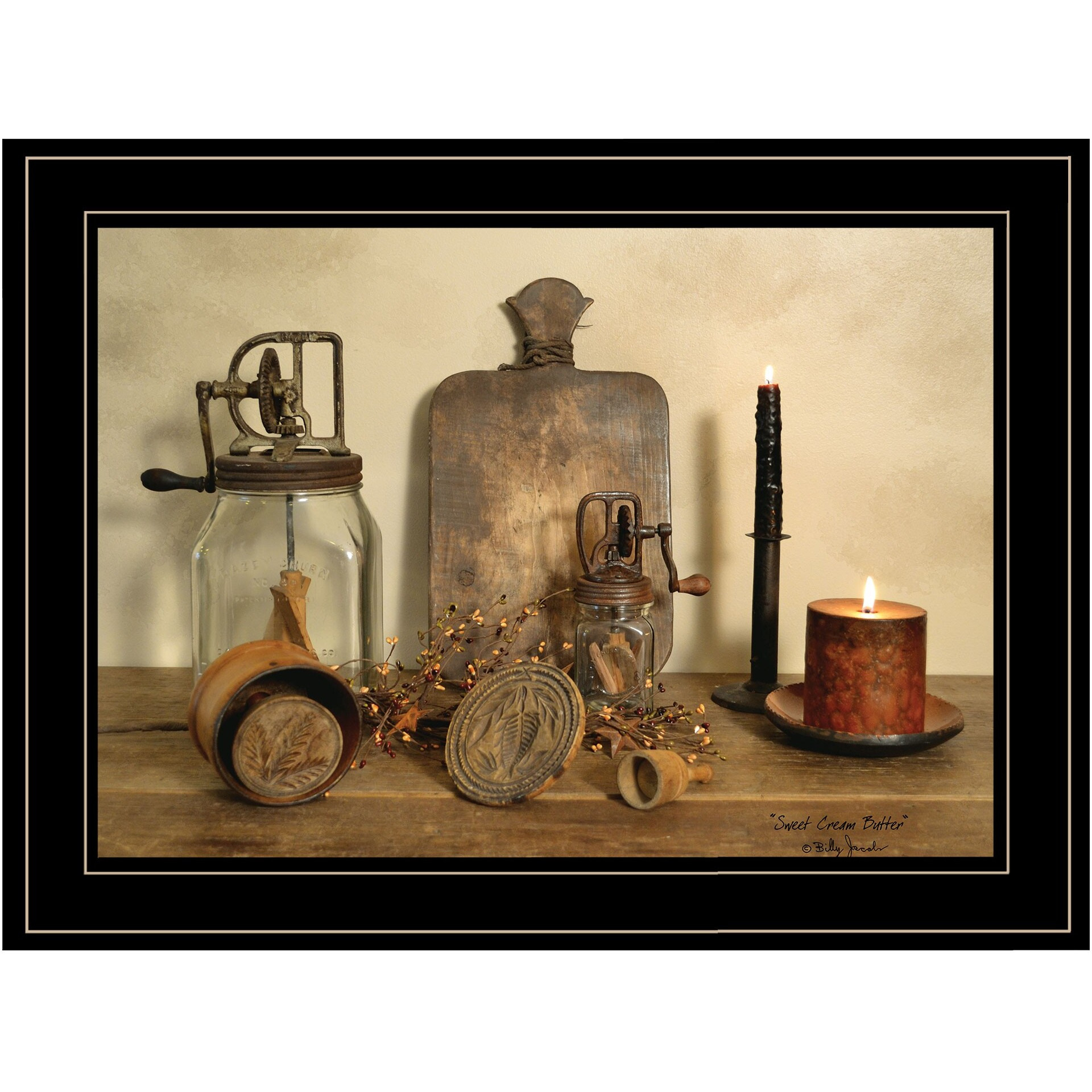 Sweet cream Butter 2 Black Framed Print Wall Art