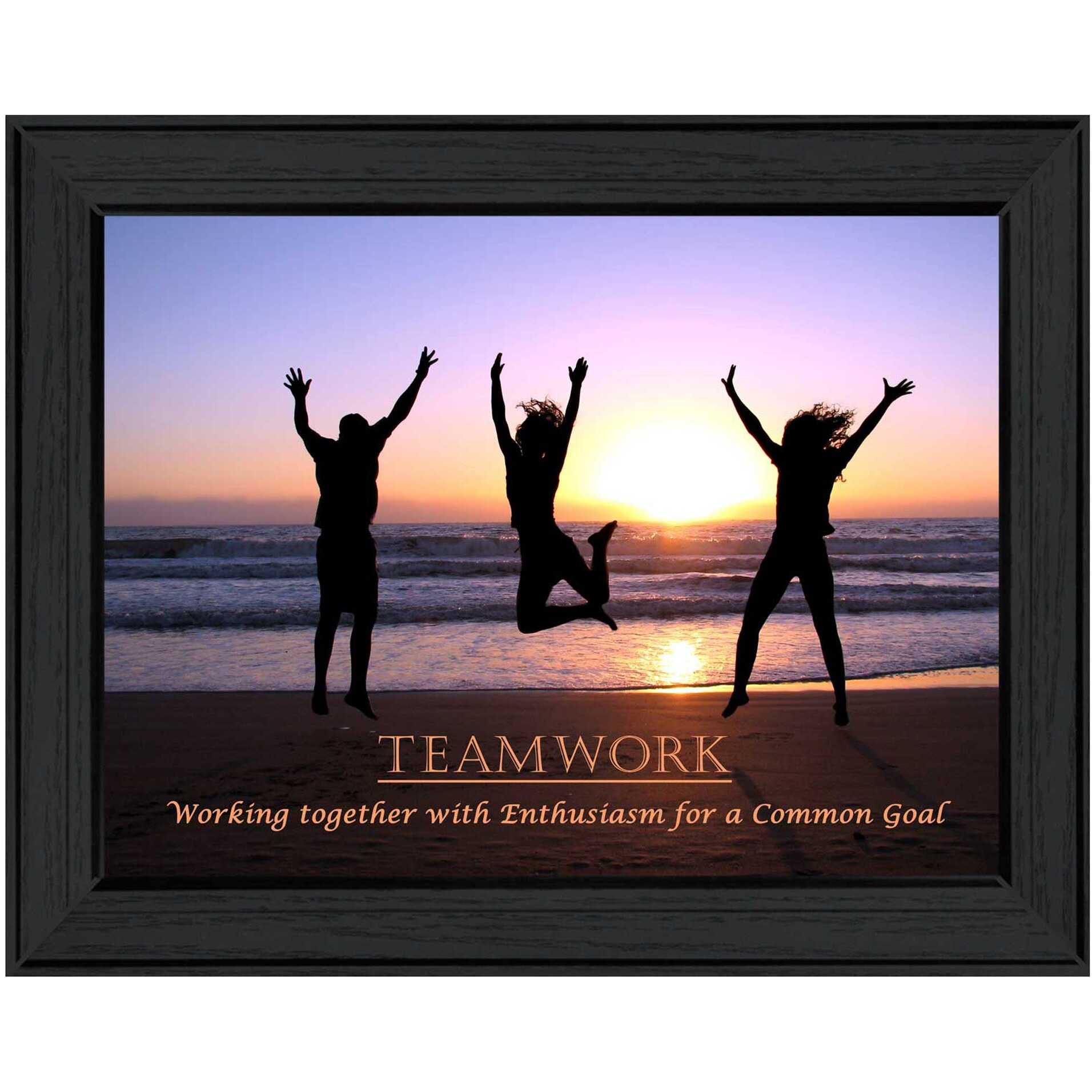Teamwork 3 Black Framed Print Wall Art