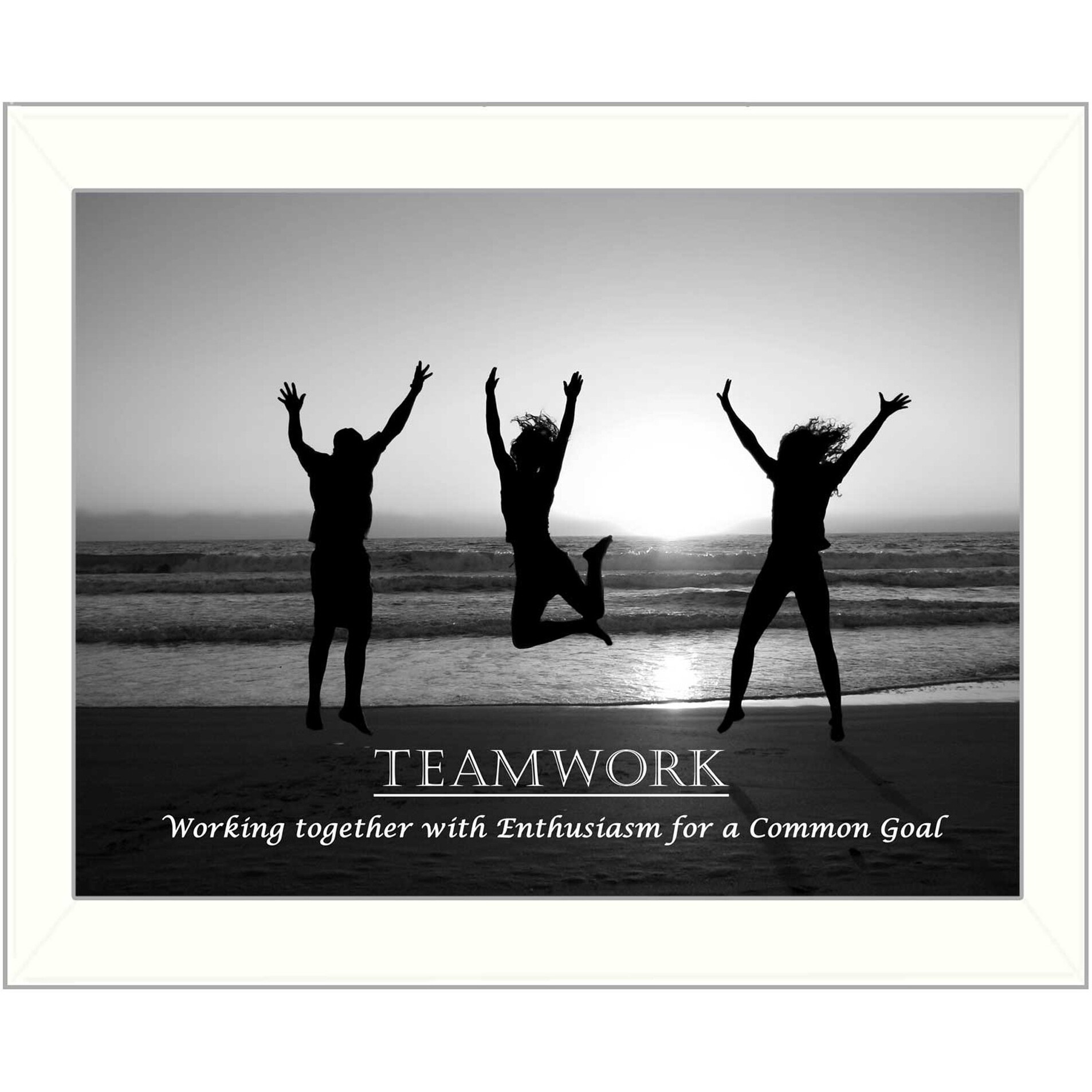 Teamwork 6 White Framed Print Wall Art