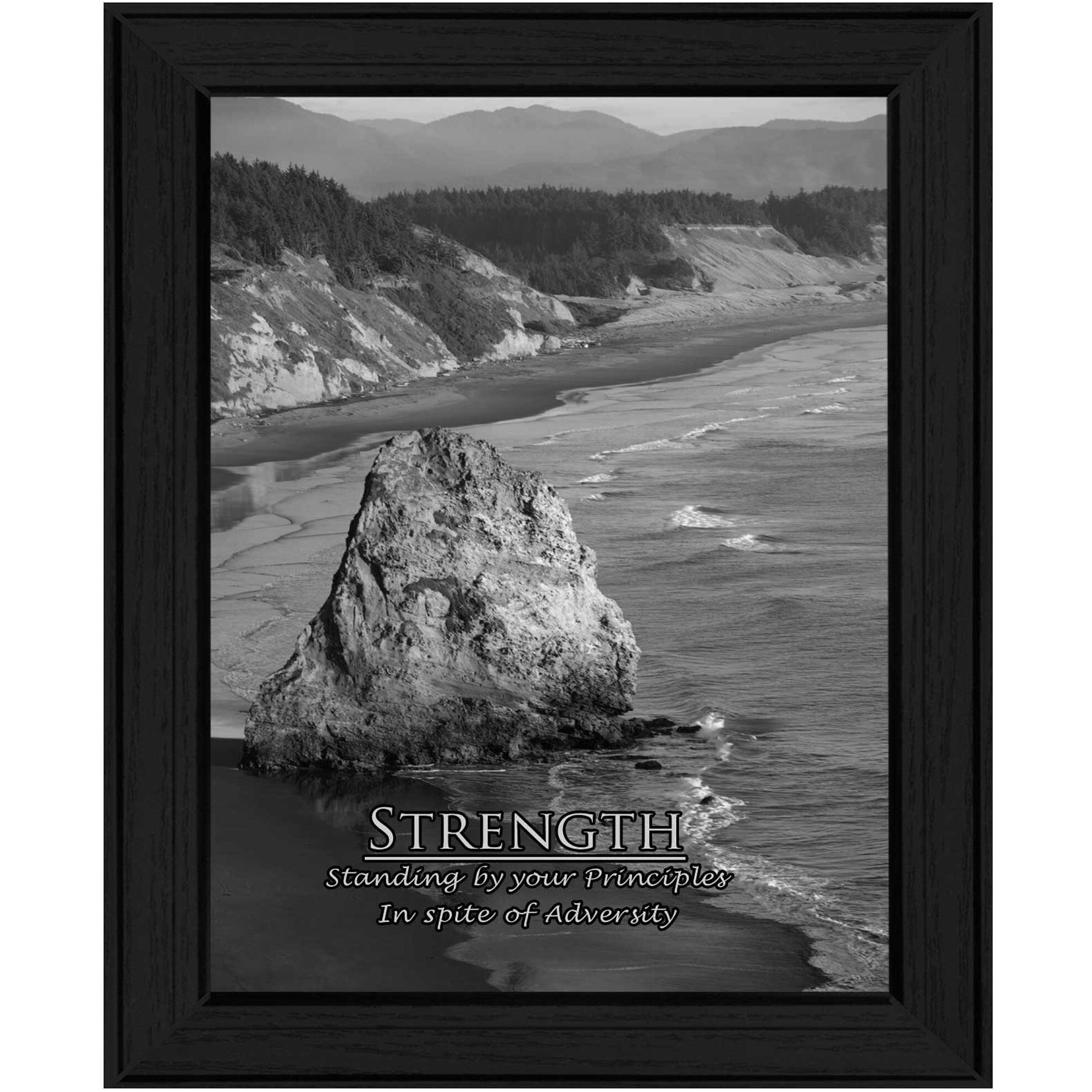 Strength 6 Black Framed Print Wall Art