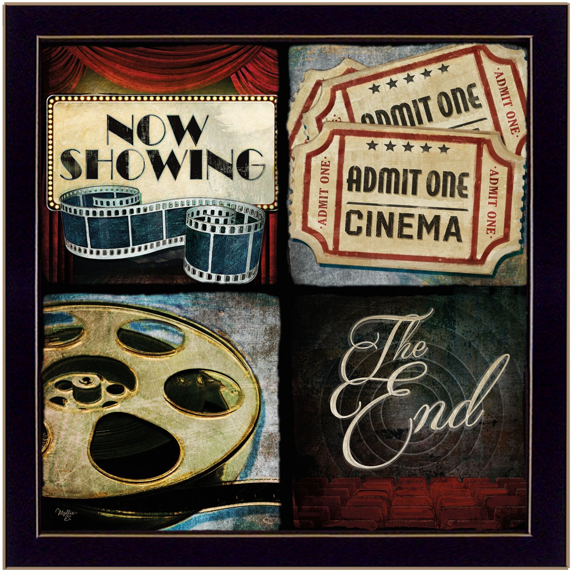 At The Movies 1 Black Framed Print Wall Art