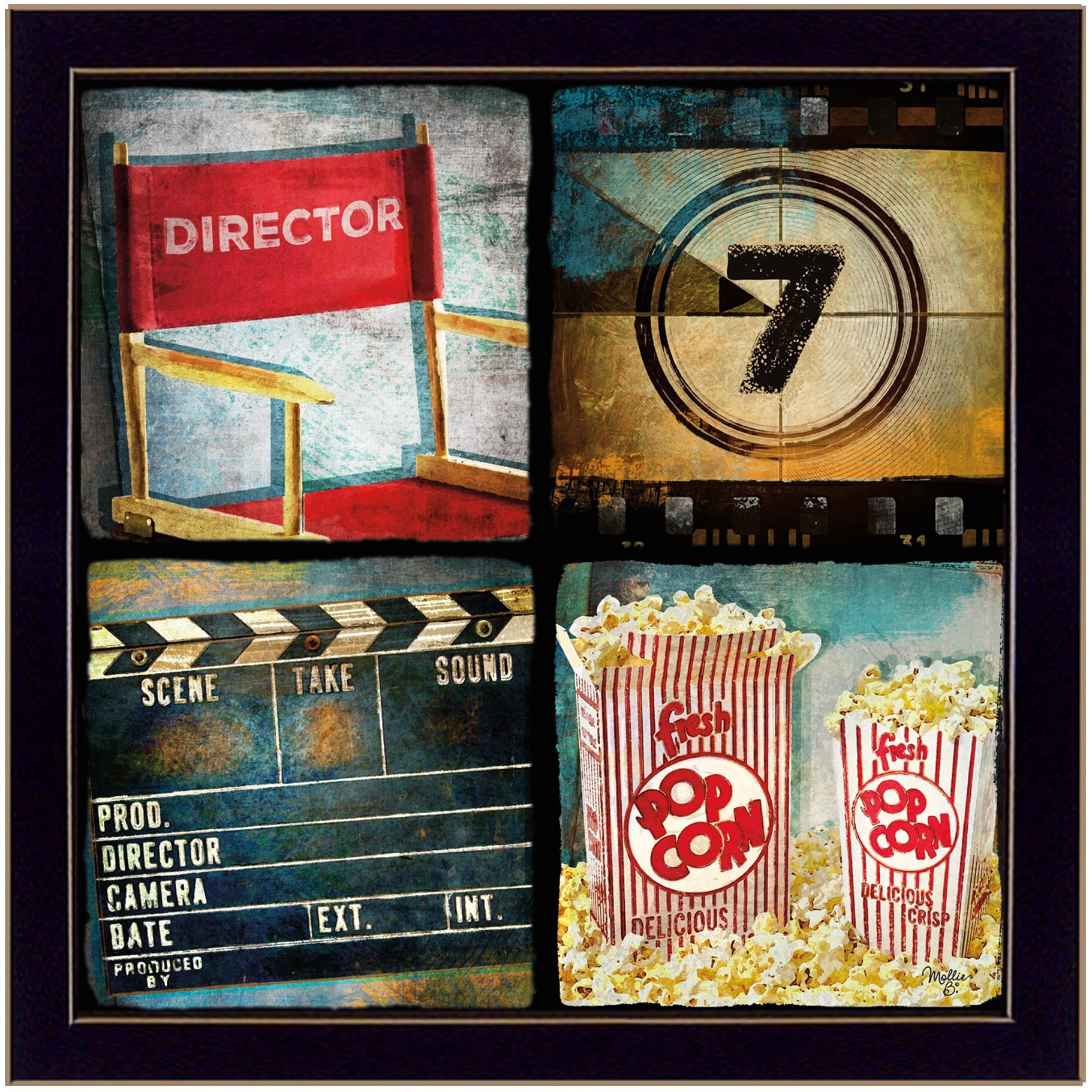 At The Movies 2 Black Framed Print Wall Art
