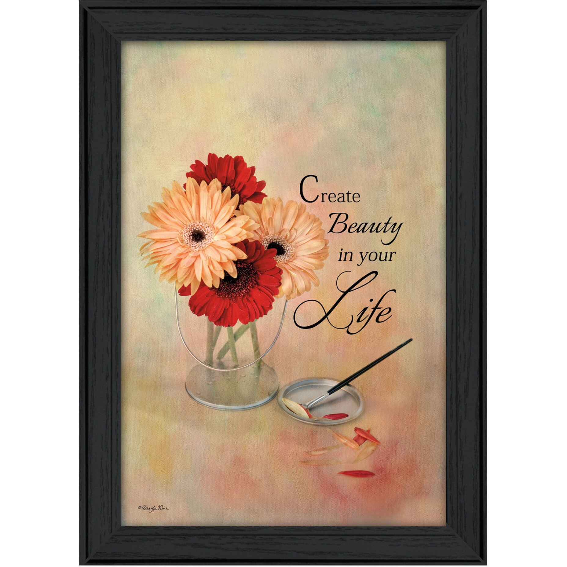 create Beauty In Your Life Black Framed Print Wall Art