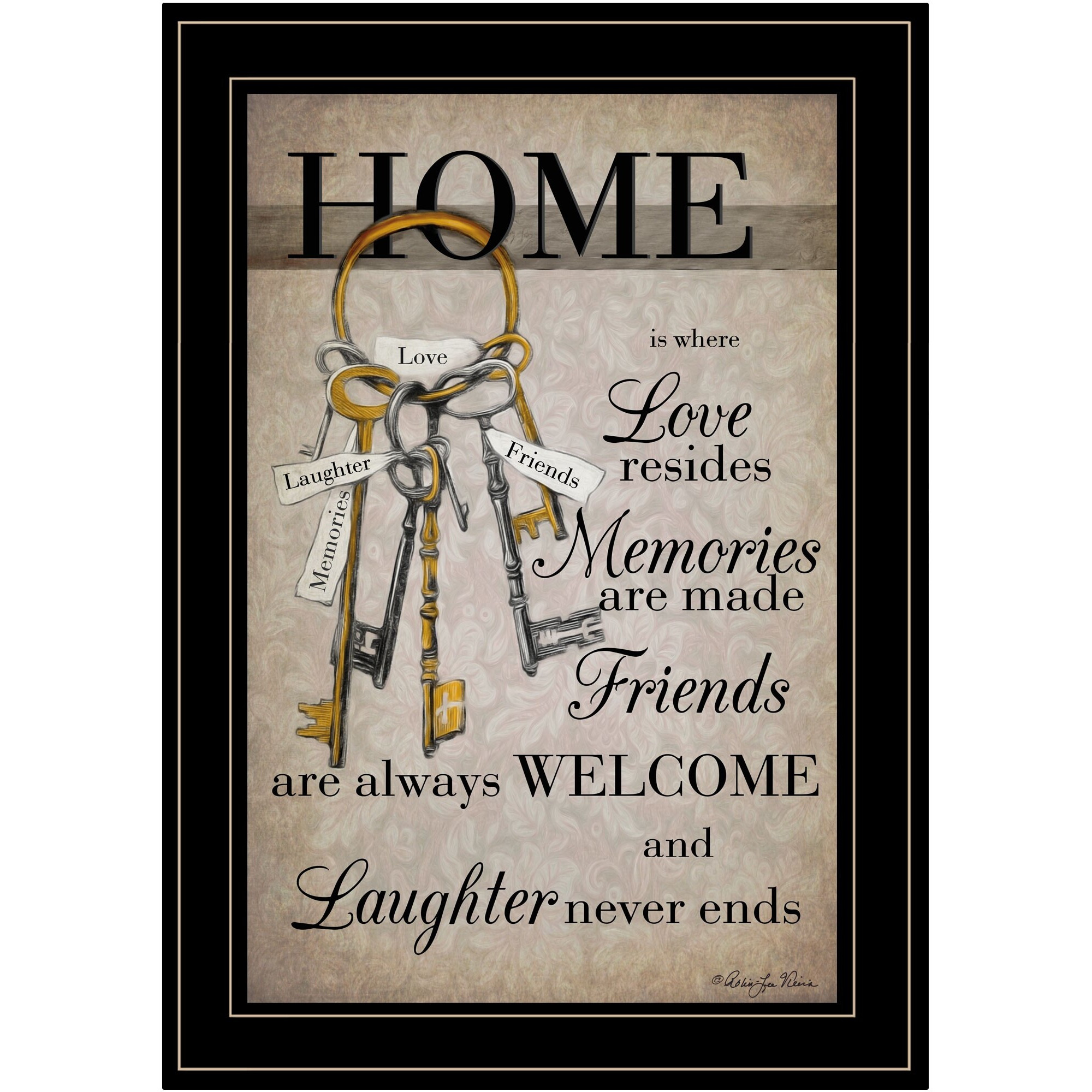 House Keys 2 Black Framed Print Wall Art