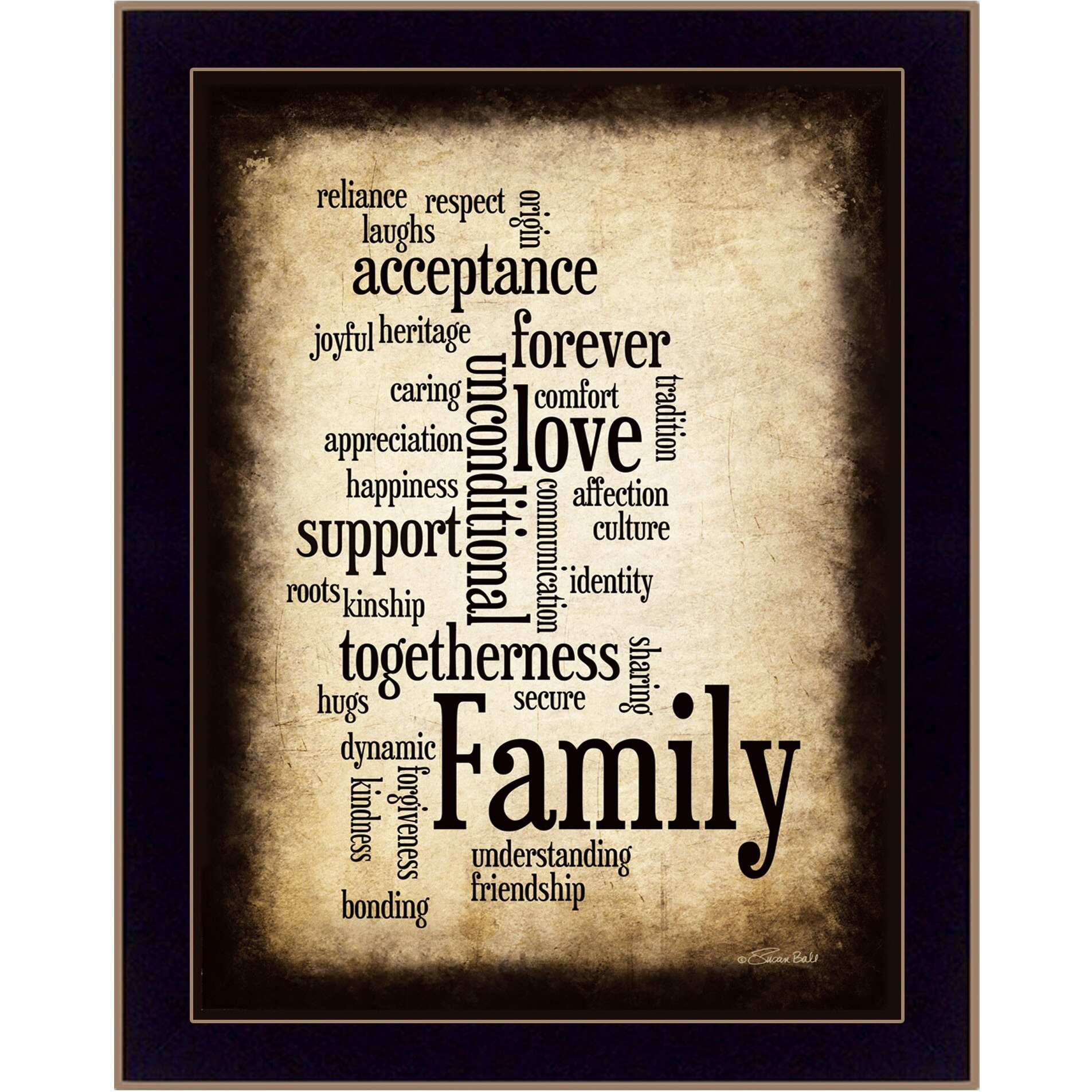 Family 11 Black Framed Print Wall Art
