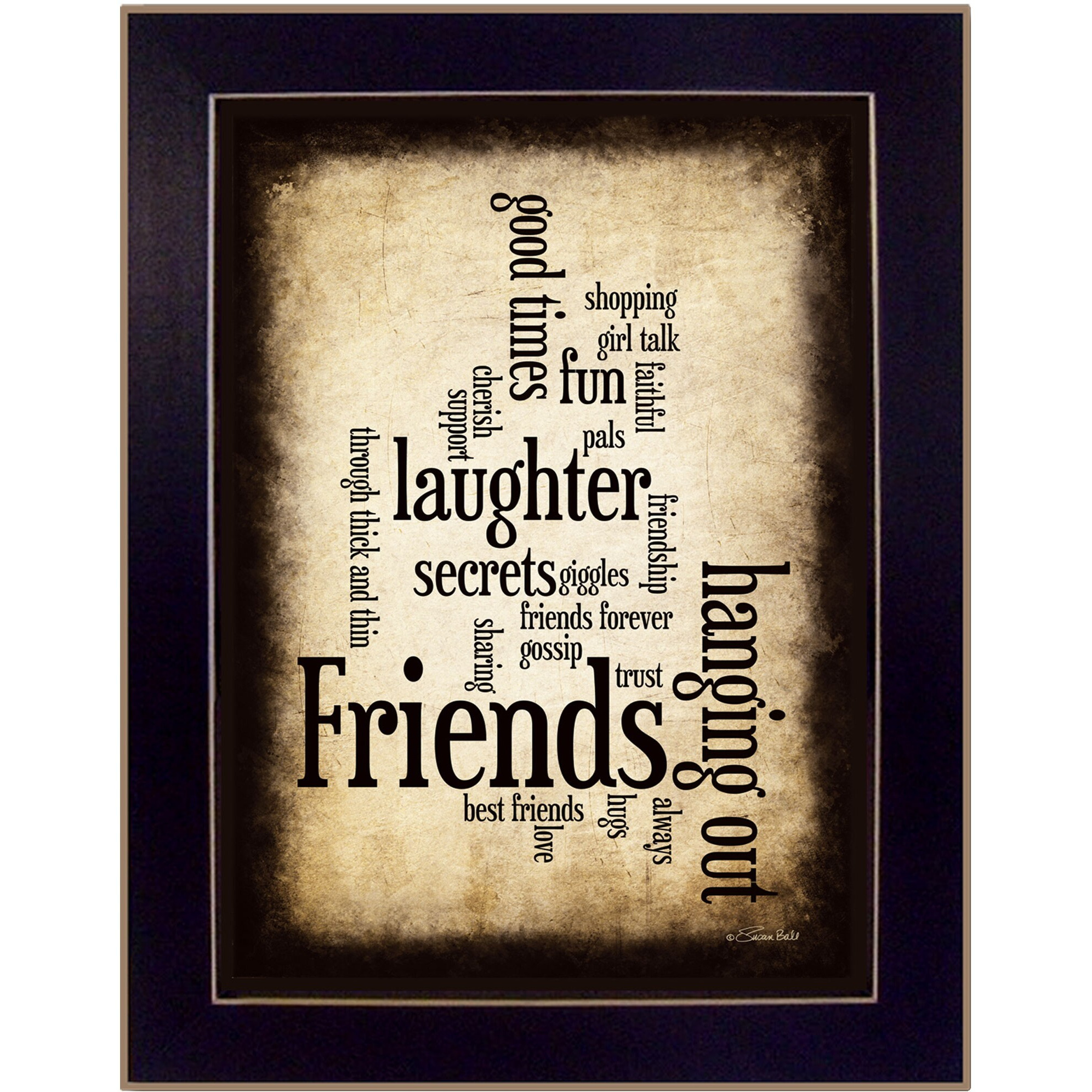 Friends 4 Black Framed Print Wall Art