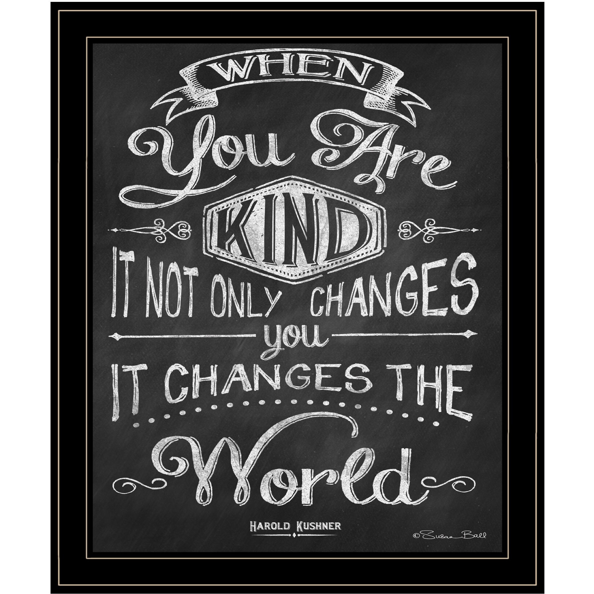 When You Are Kind Black Framed Print Wall Art