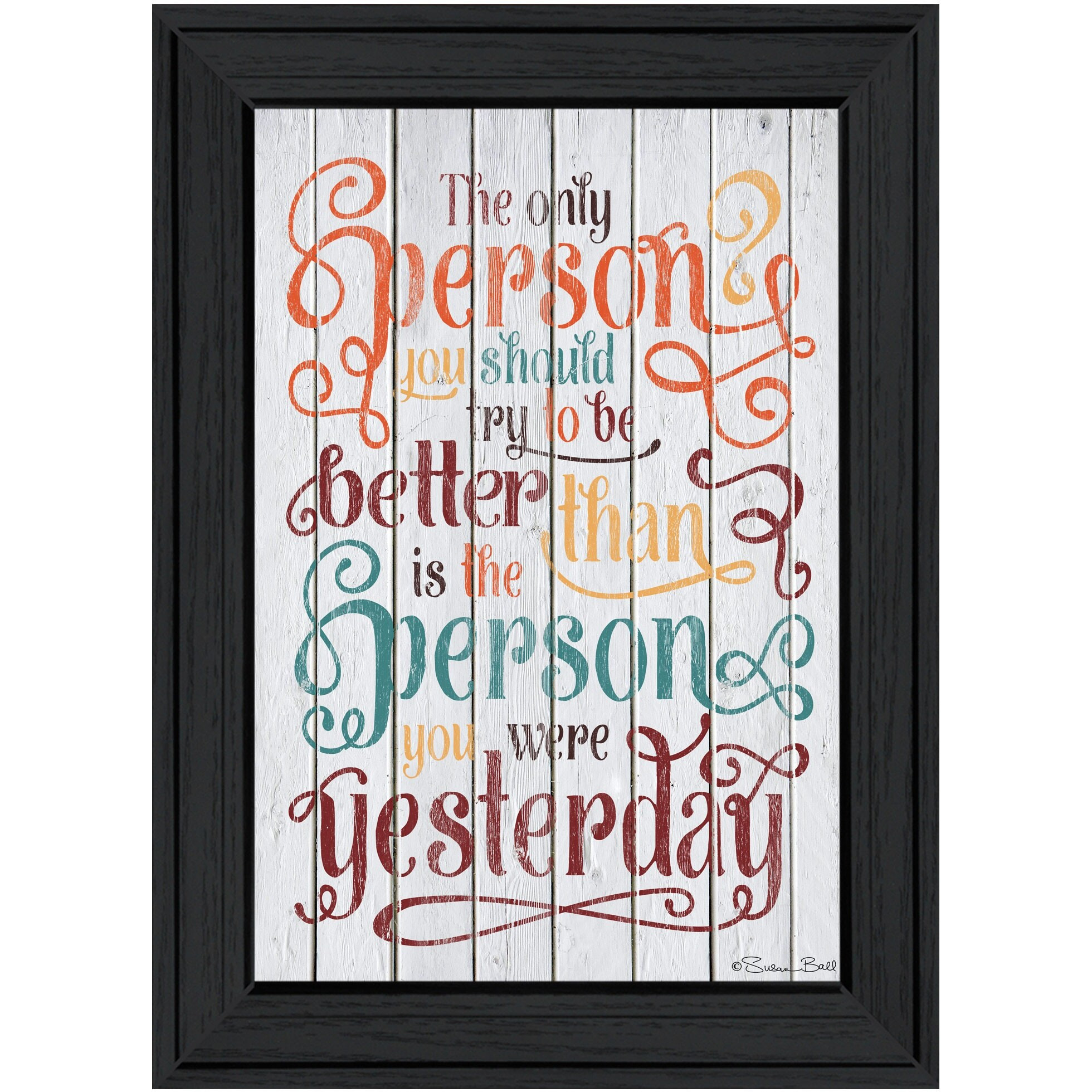 The Only Person 1 Black Framed Print Wall Art
