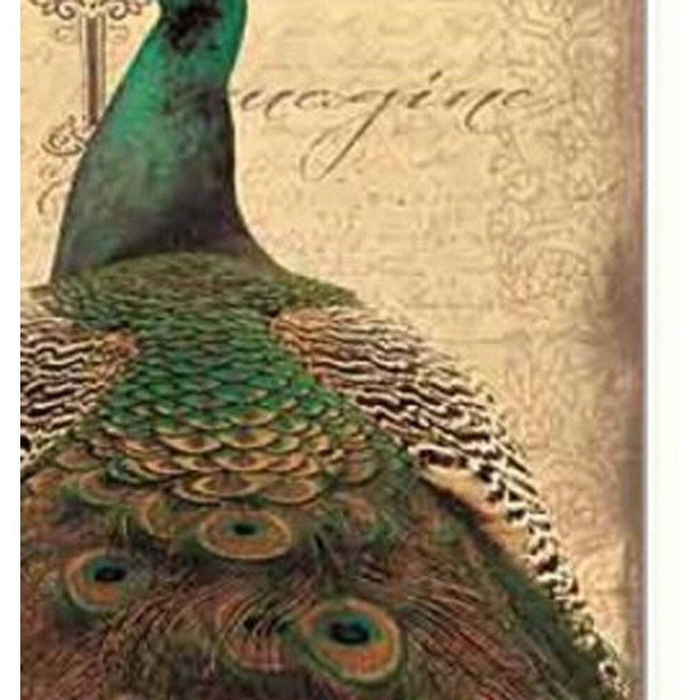 Set Of Two Peacock 1 White Framed Print Wall Art
