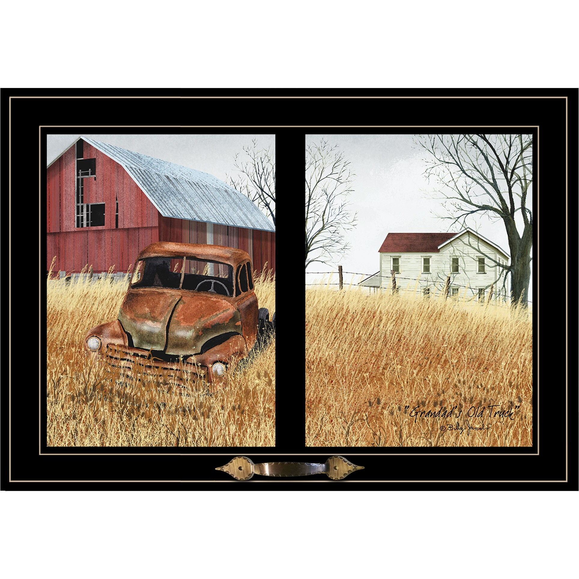 granddads Old Truck 8 Black Framed Print Wall Art