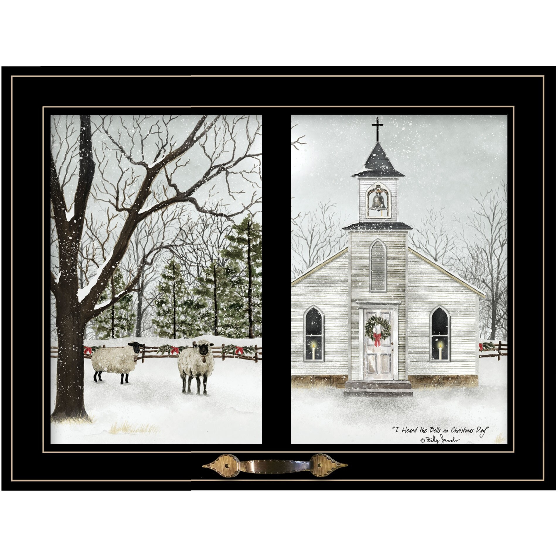 I Heard The Bells On christmas Day 2 Black Framed Print Wall Art