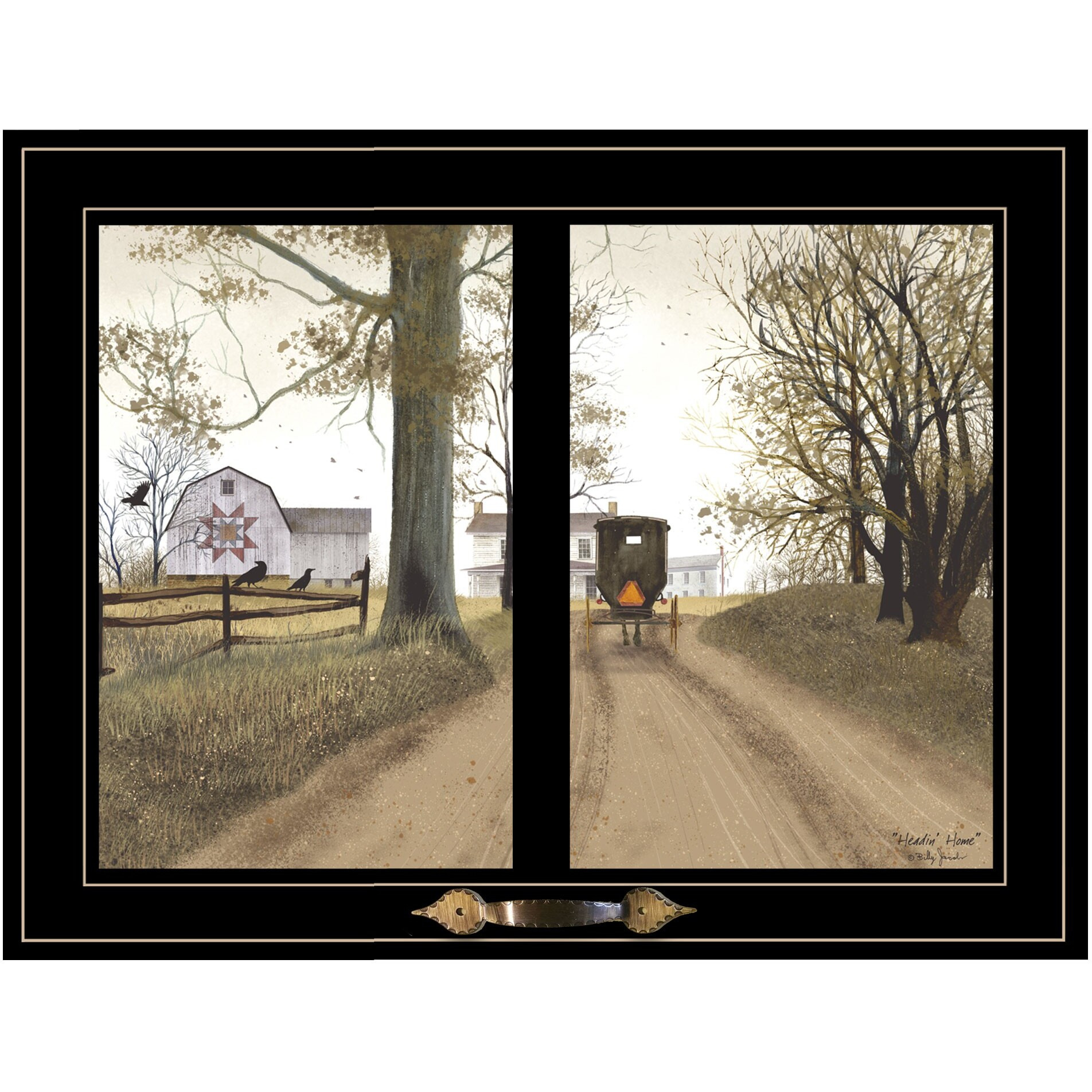 Heading Home 2 Black Framed Print Wall Art