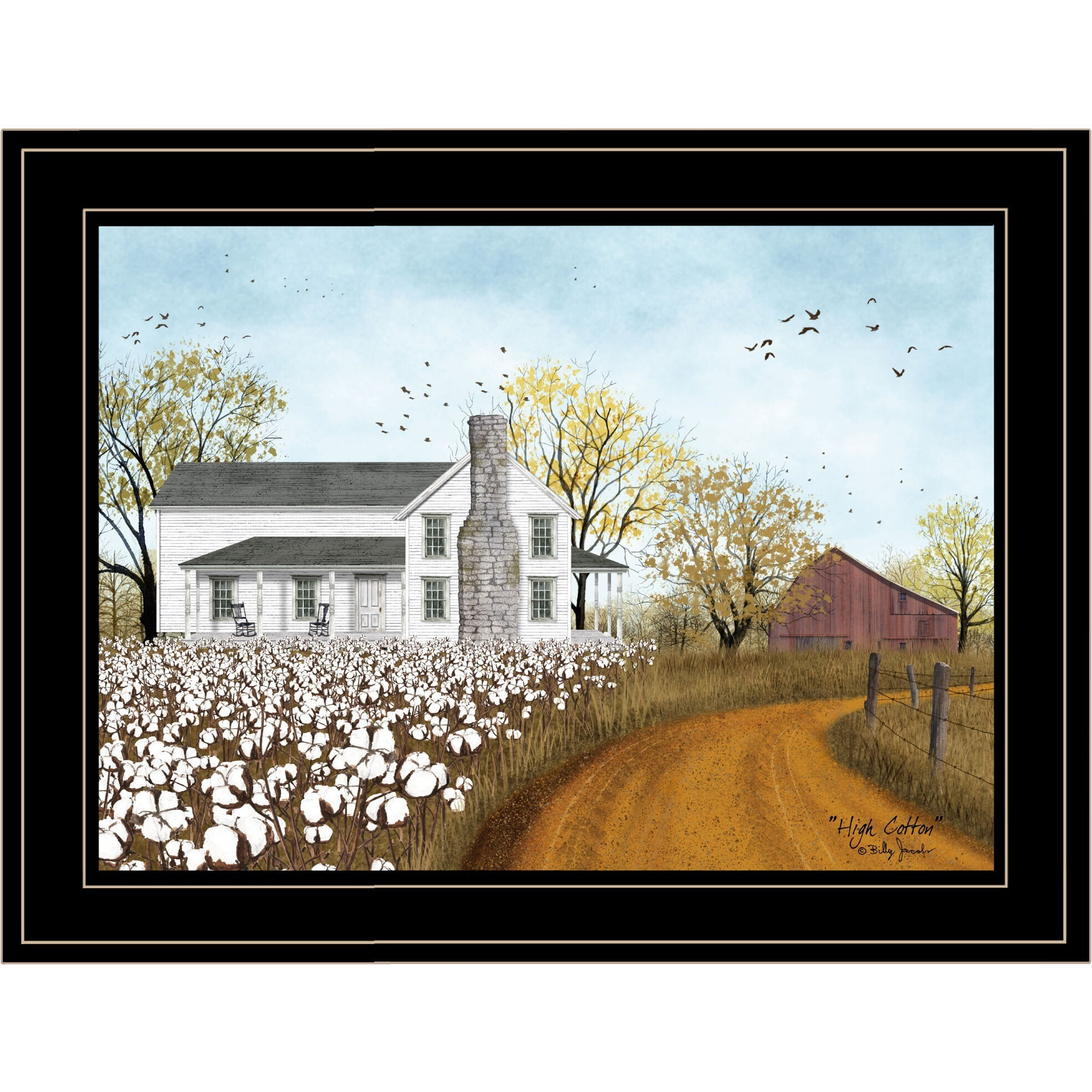 High cotton 2 Black Framed Print Wall Art