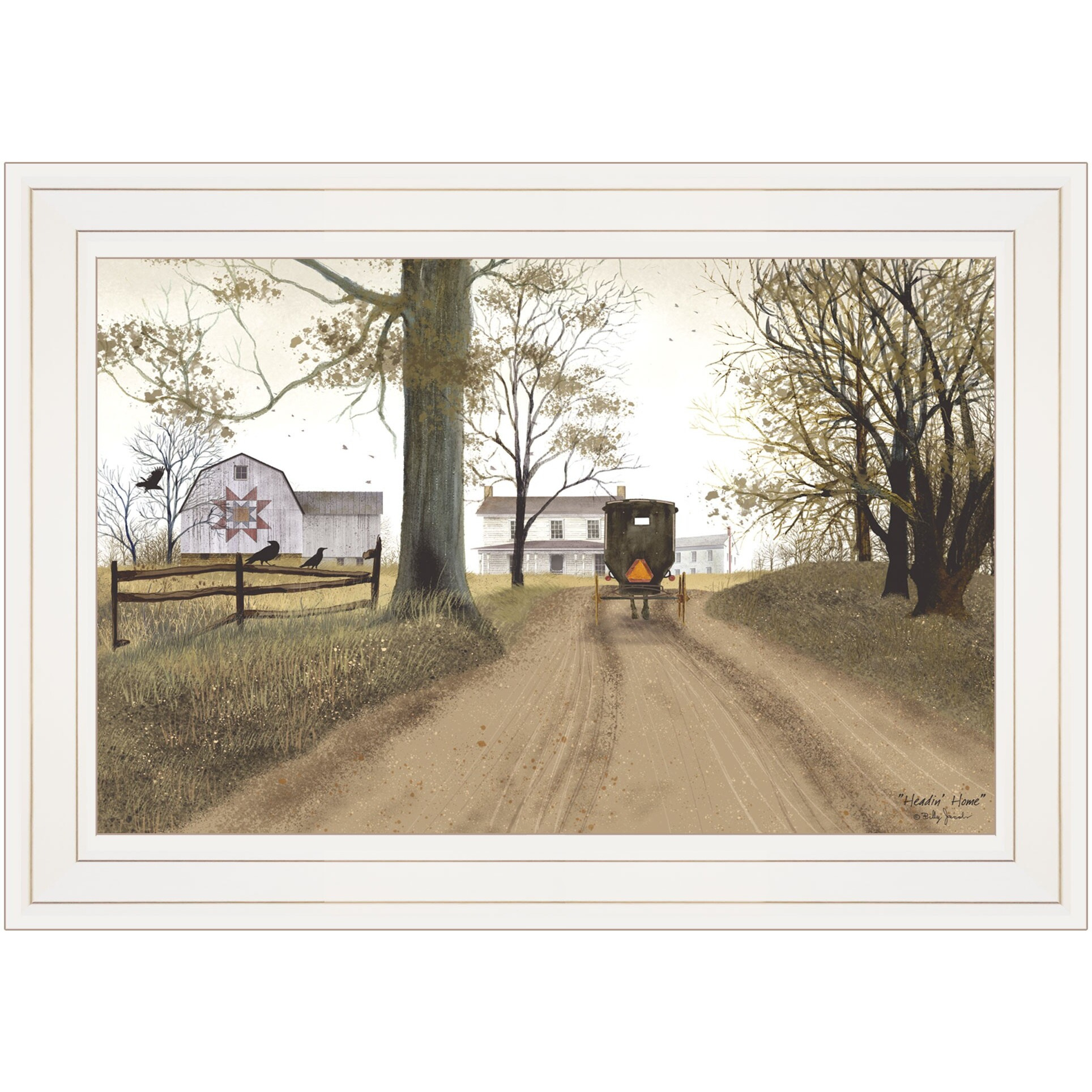 Headin Home 1 White Framed Print Wall Art