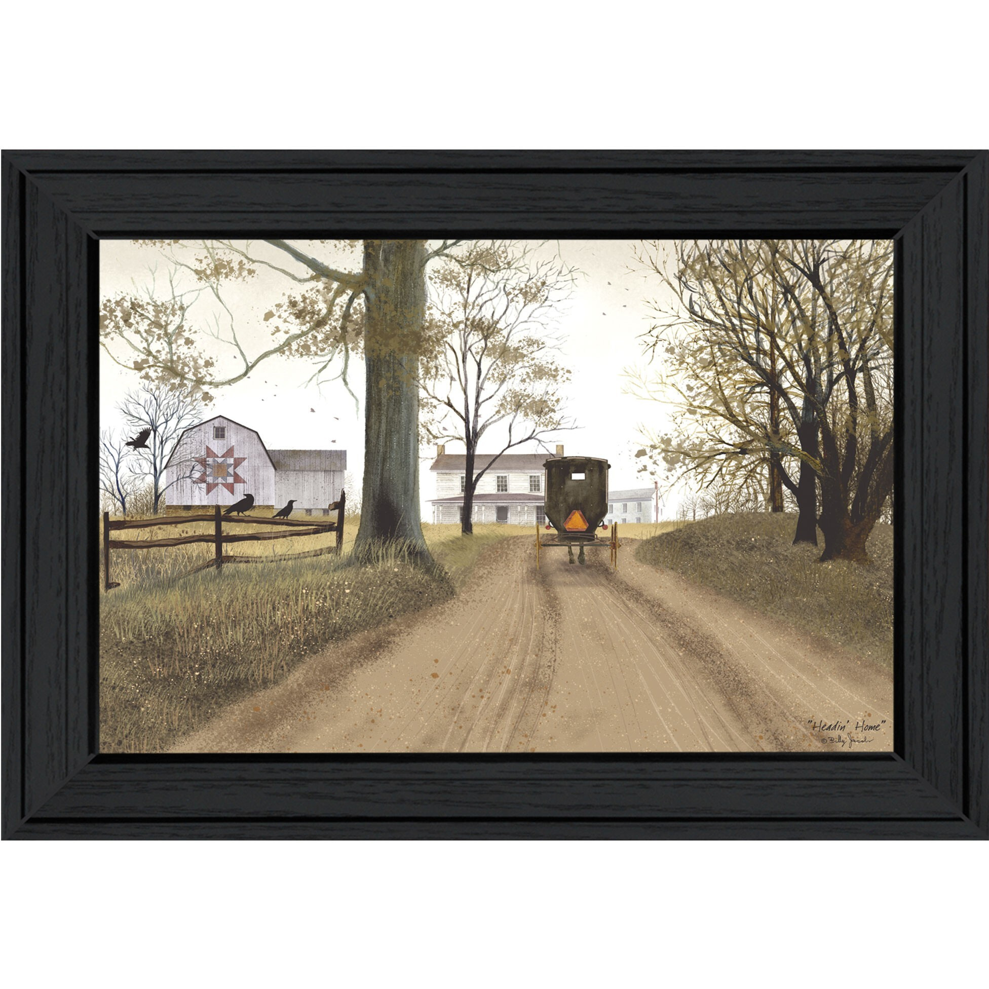 Headin Home 2 Black Framed Print Wall Art