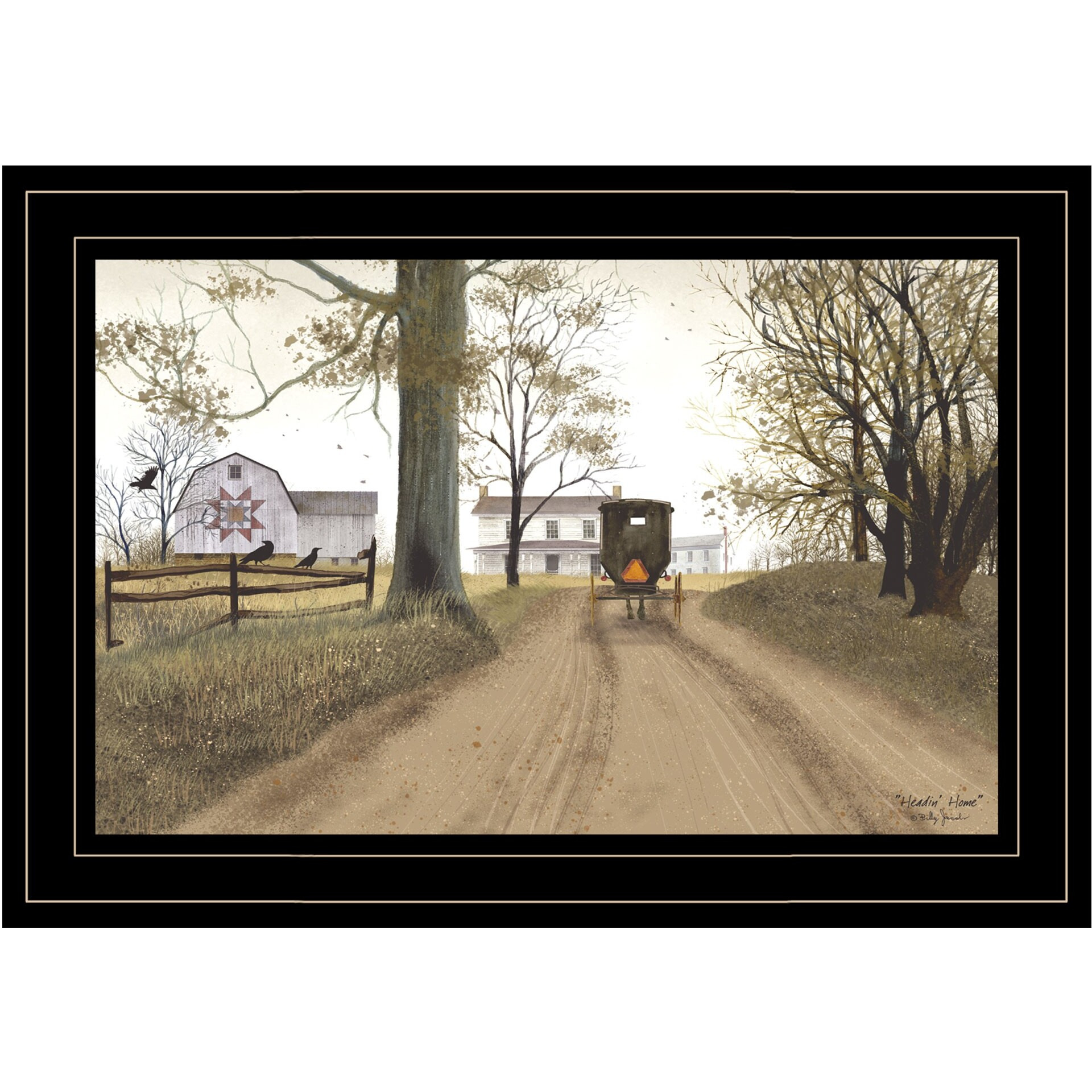 Headin Home 3 Black Framed Print Wall Art