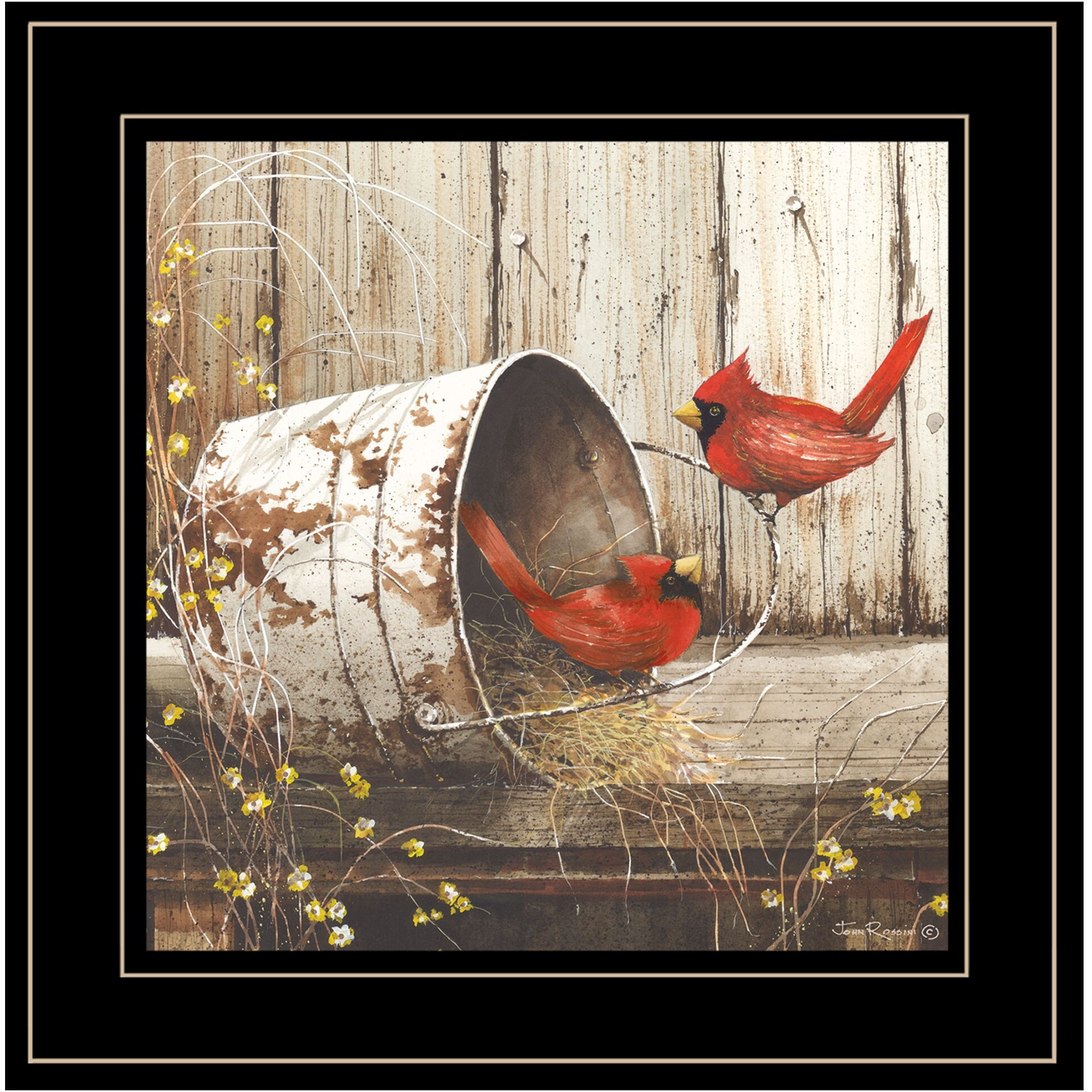 Playing Around 15X15 Black Framed Print Wall Art