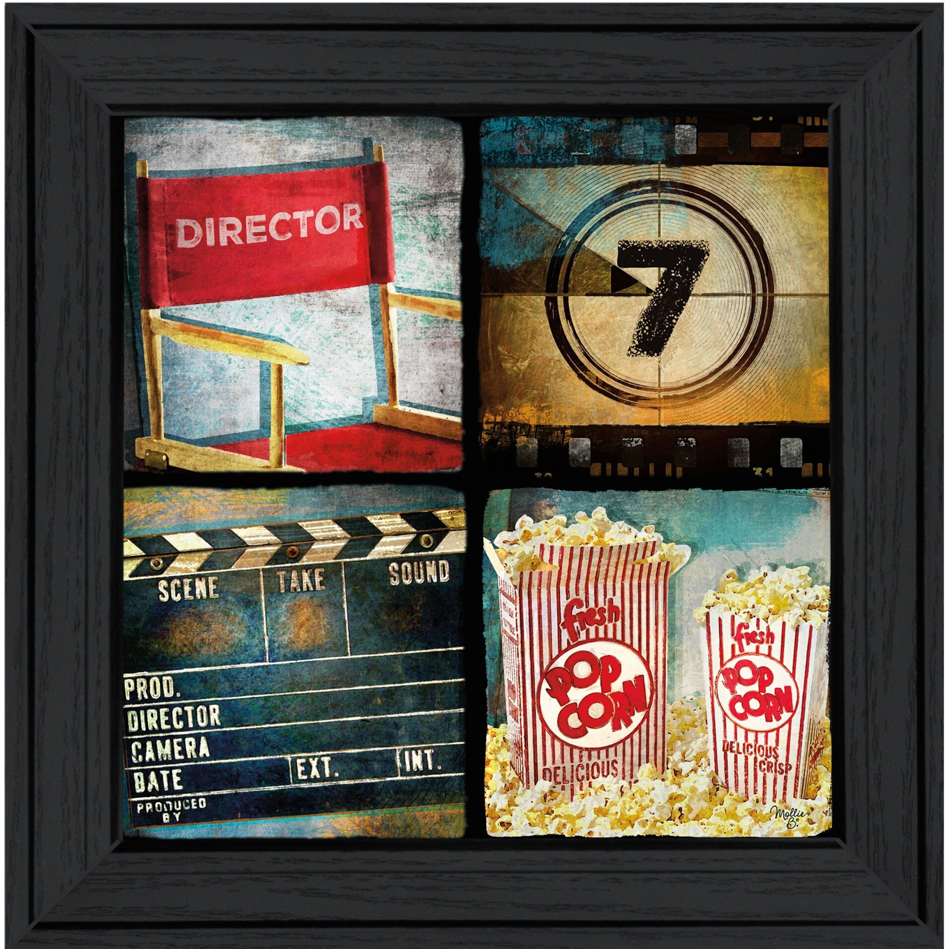 At The Movies 4 Black Framed Print Wall Art