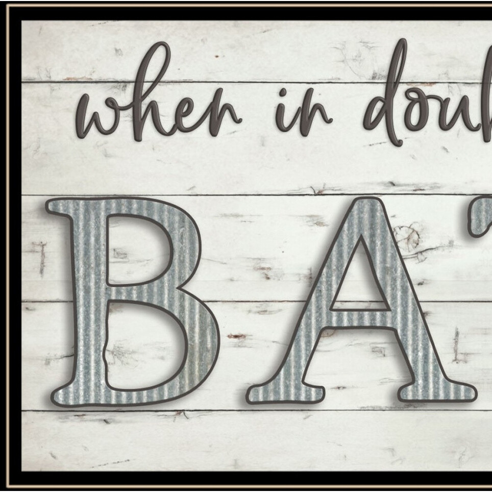 When In Doubt Take A Bath 3 Black Framed Print Bathroom Wall Art