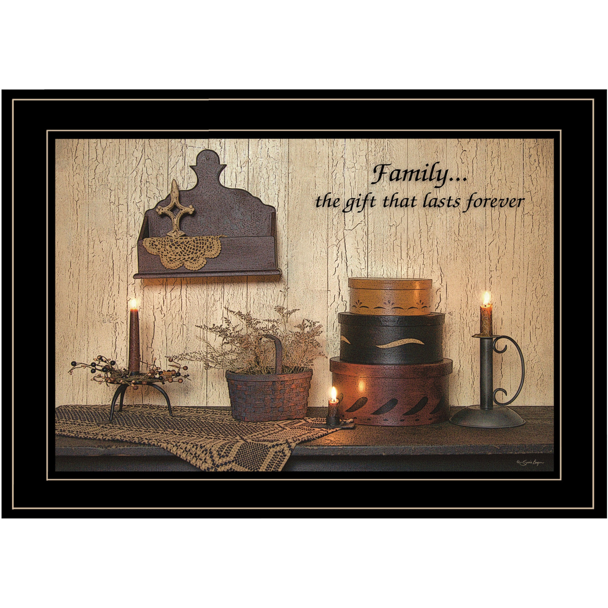 Forever Family 5 Black Framed Print Wall Art
