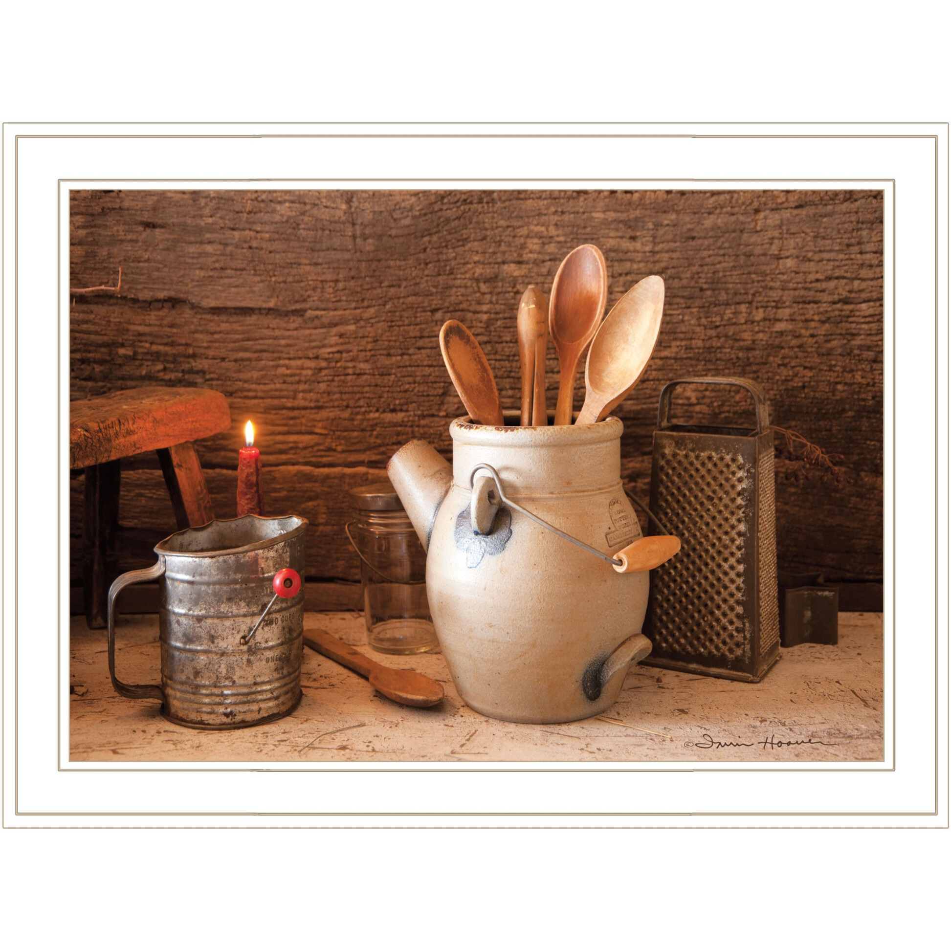 grandmas Kitchen Tools 2 White Framed Print Kitchen Wall Art