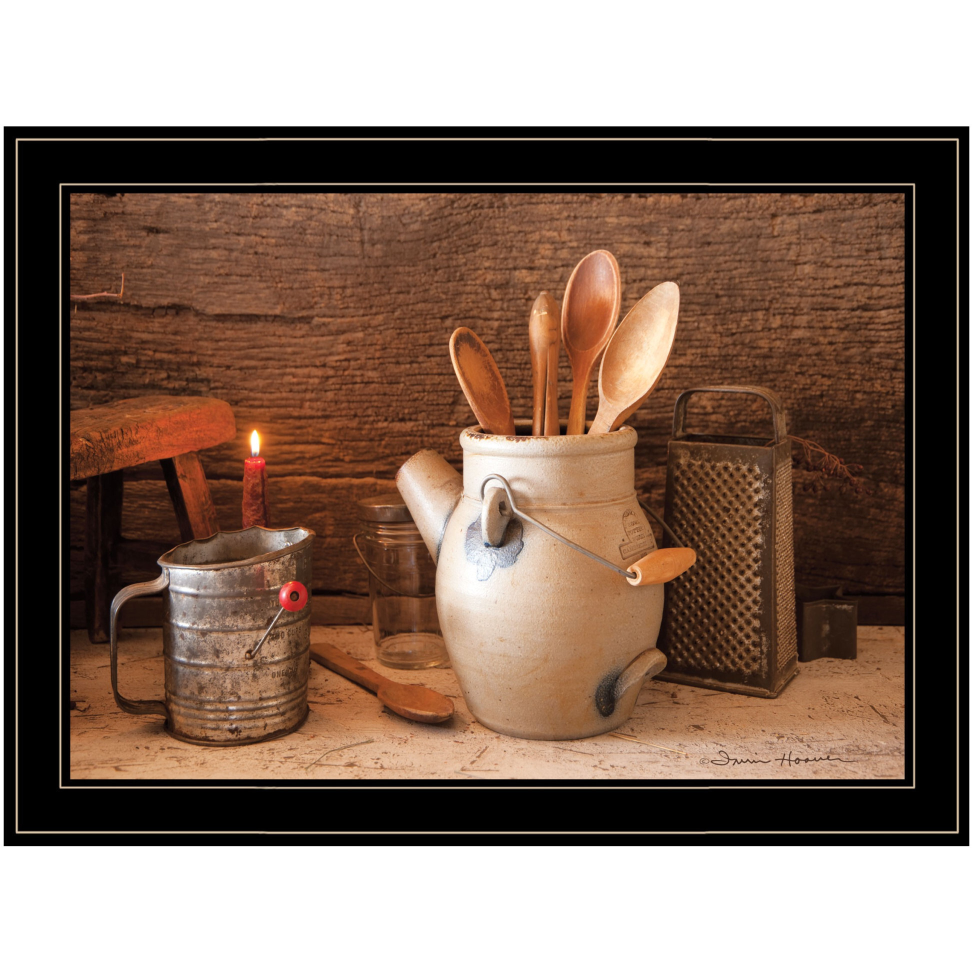 grandmas Kitchen Tools 3 Black Framed Print Kitchen Wall Art