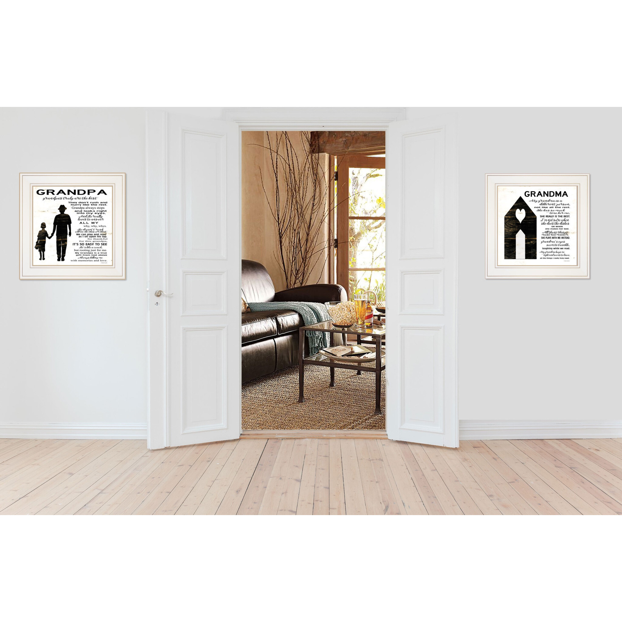 Set Of Two My grandparents Are The Best 2 White Framed Print Wall Art