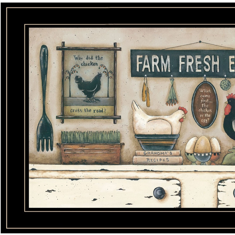 Set Of Two Farm Fresh 2 Black Framed Print Wall Art