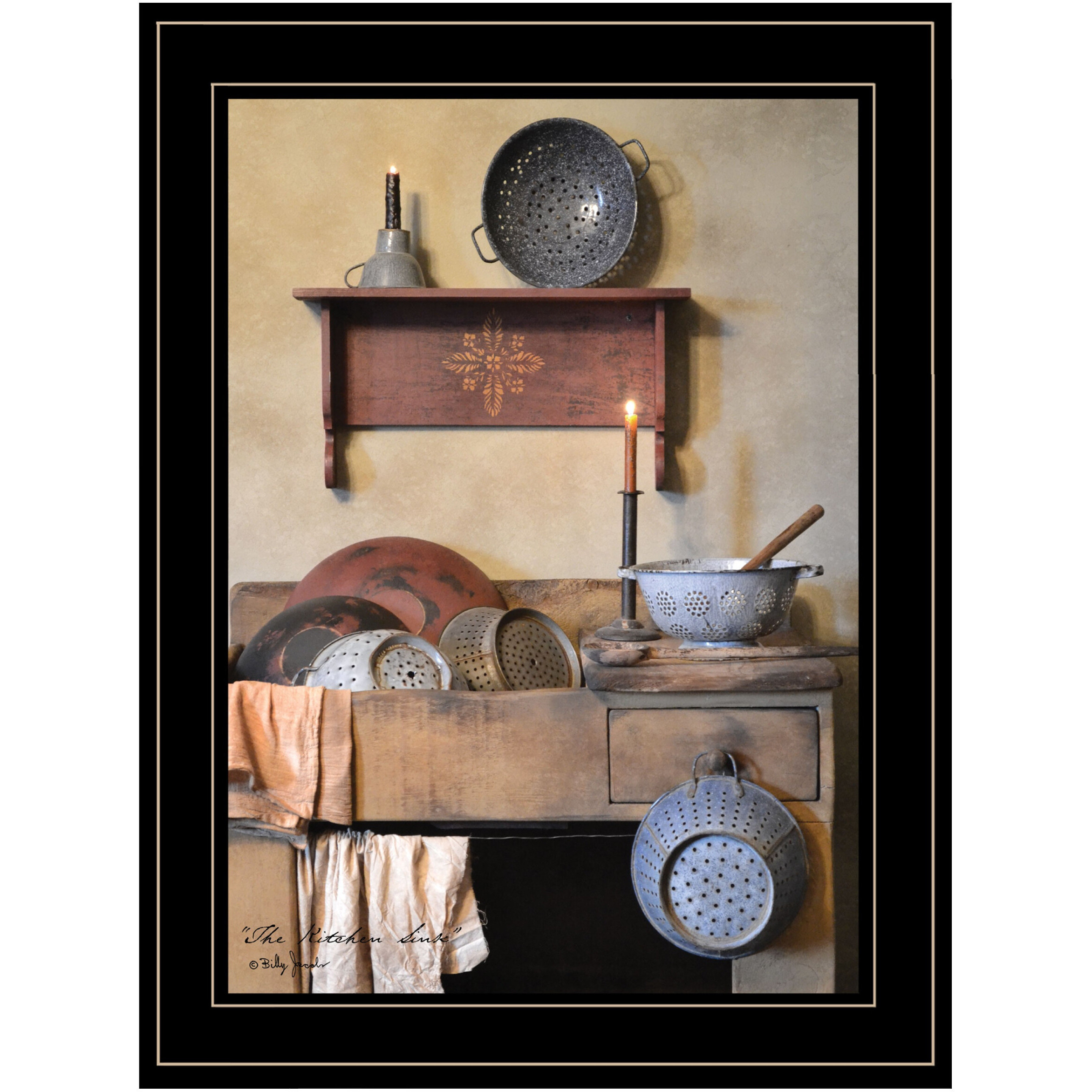 The Kitchen Sink 3 Black Framed Print Kitchen Wall Art
