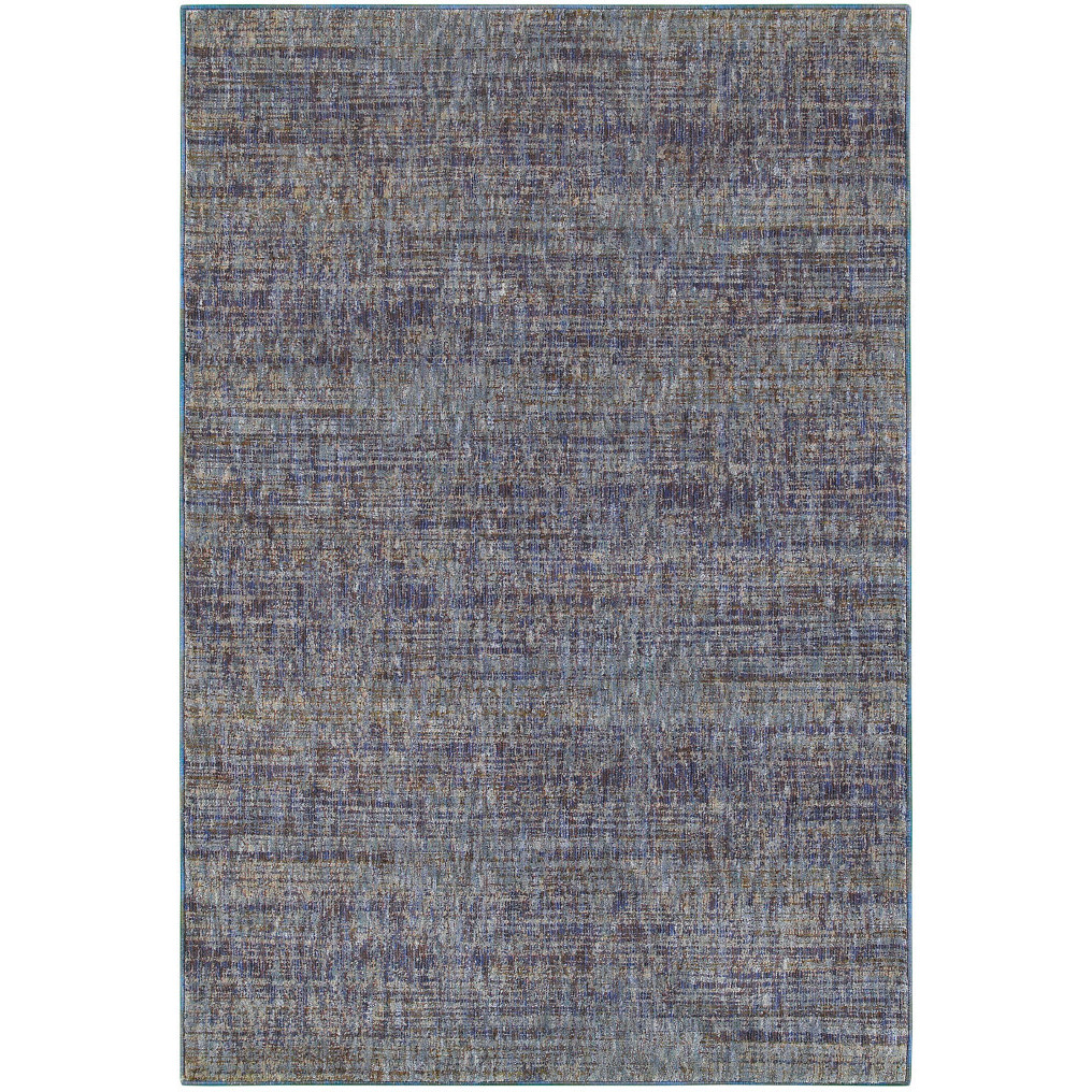 3 X 5 gold Rust Brown And Ivory Power Loom Stain Resistant Area Rug