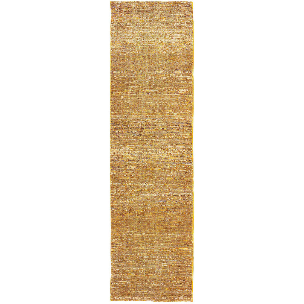 2 X 8 gold Rust Brown Ivory Purple And Lavender Power Loom Stain Resistant Runner Rug