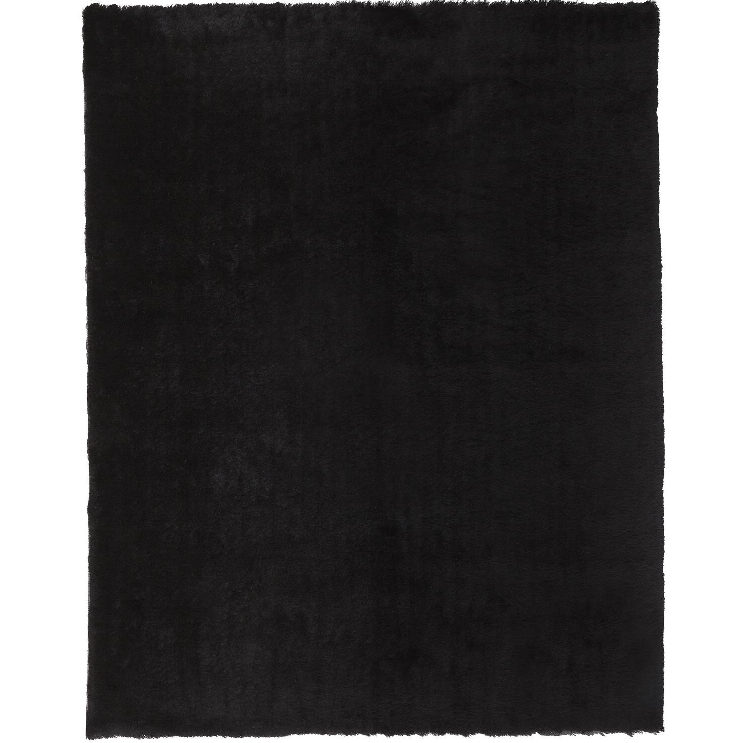 5 X 8 Black Shag Tufted Handmade Area Rug