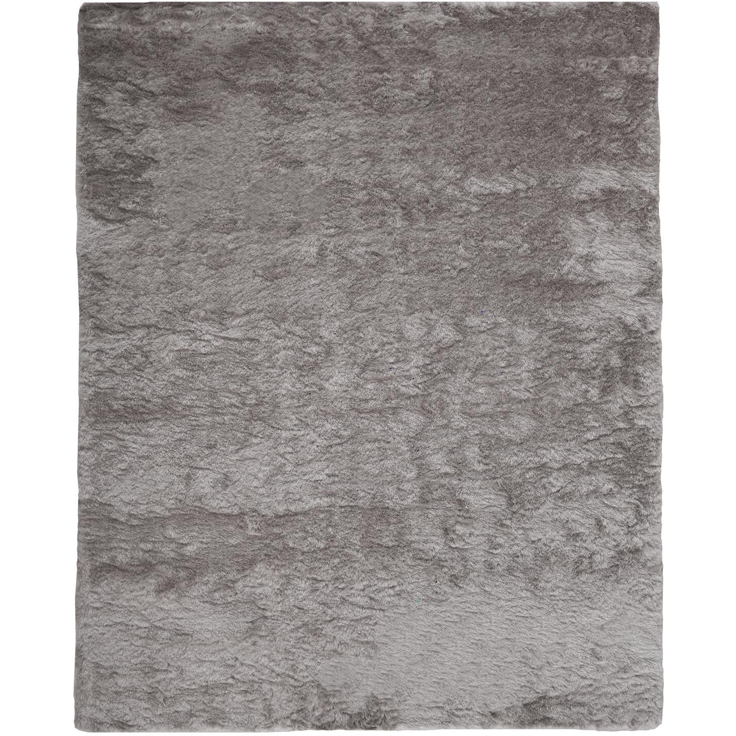 5 X 8 gray And Silver Shag Handmade Area Rug