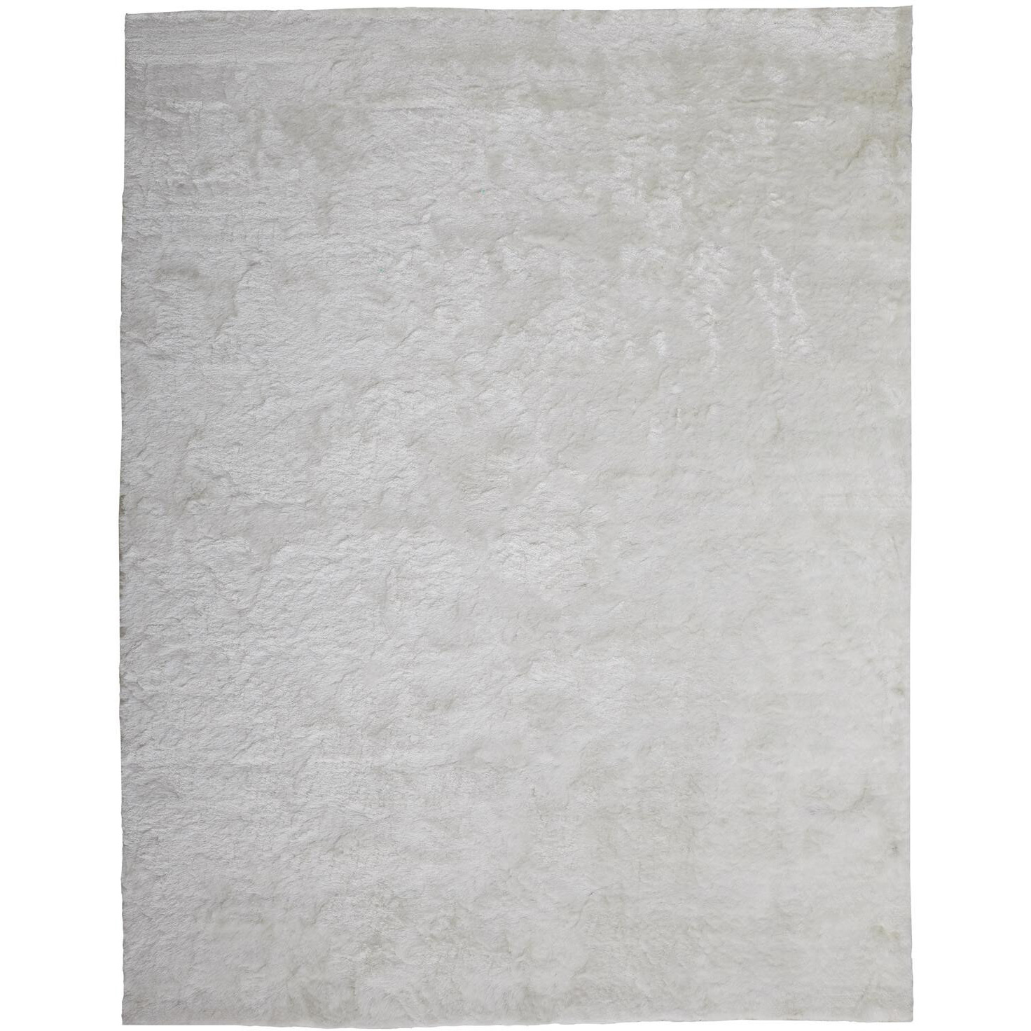 5 X 8 White Shag Tufted Handmade Area Rug