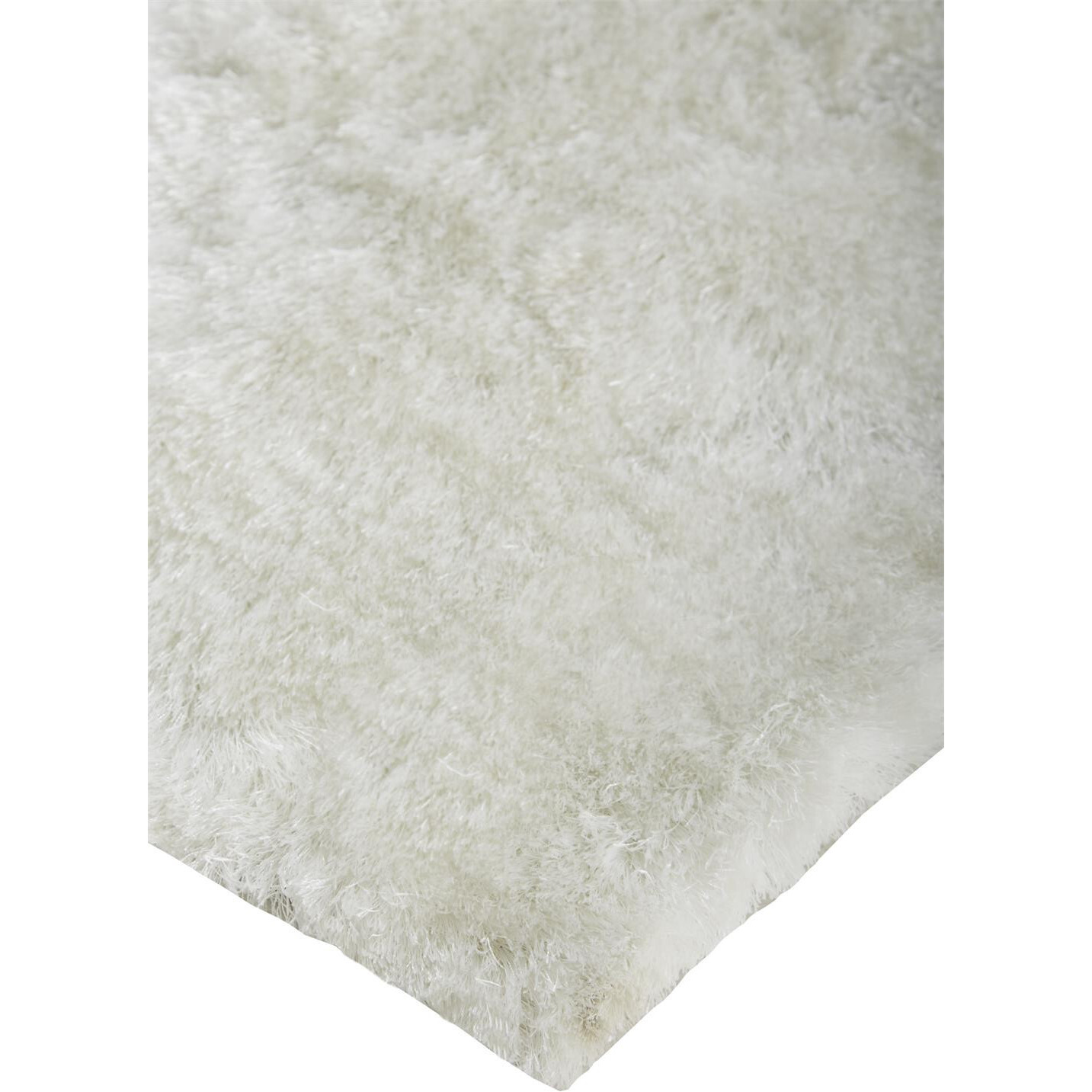 5 X 8 White Shag Tufted Handmade Area Rug