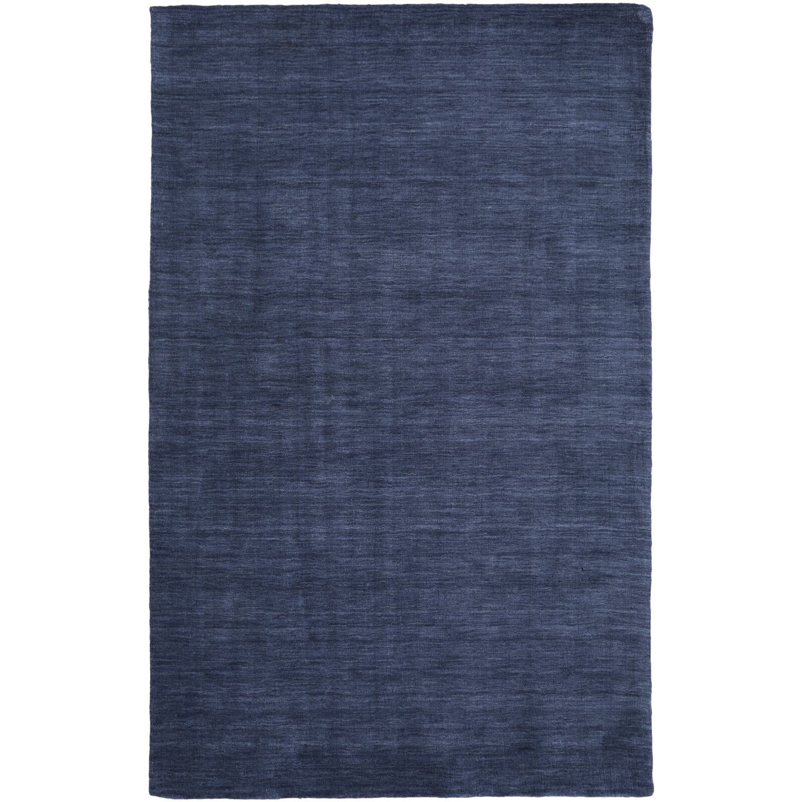 5 X 8 Blue Wool Hand Woven Stain Resistant Area Rug