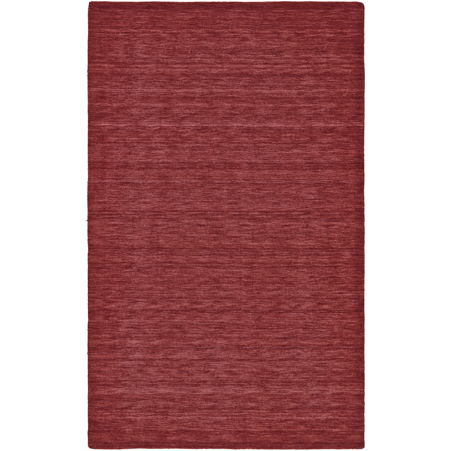 4 X 6 Red Wool Hand Woven Stain Resistant Area Rug