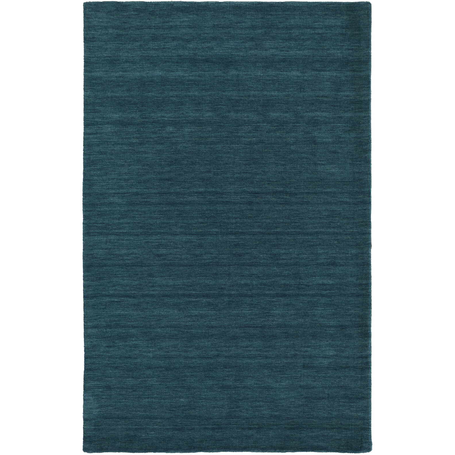 5 X 8 Blue And green Wool Hand Woven Stain Resistant Area Rug