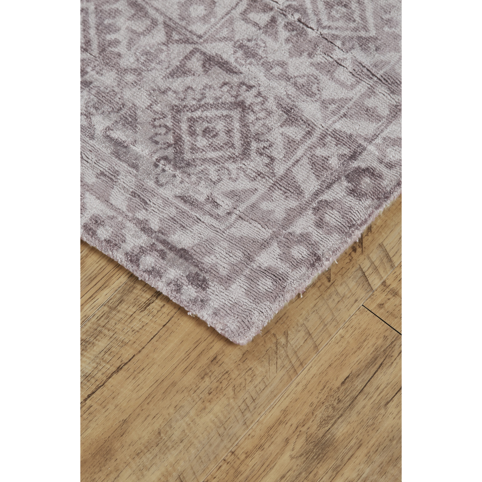 5 X 8 gray And Purple Abstract Hand Woven Area Rug