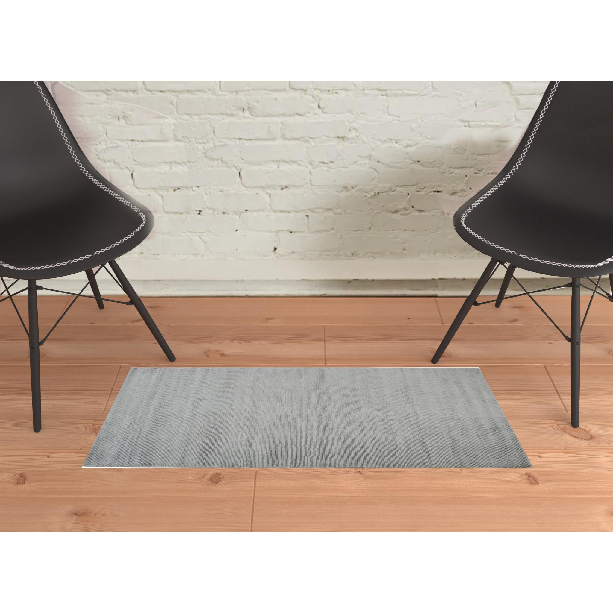 2 X 3 gray Hand Woven Area Rug
